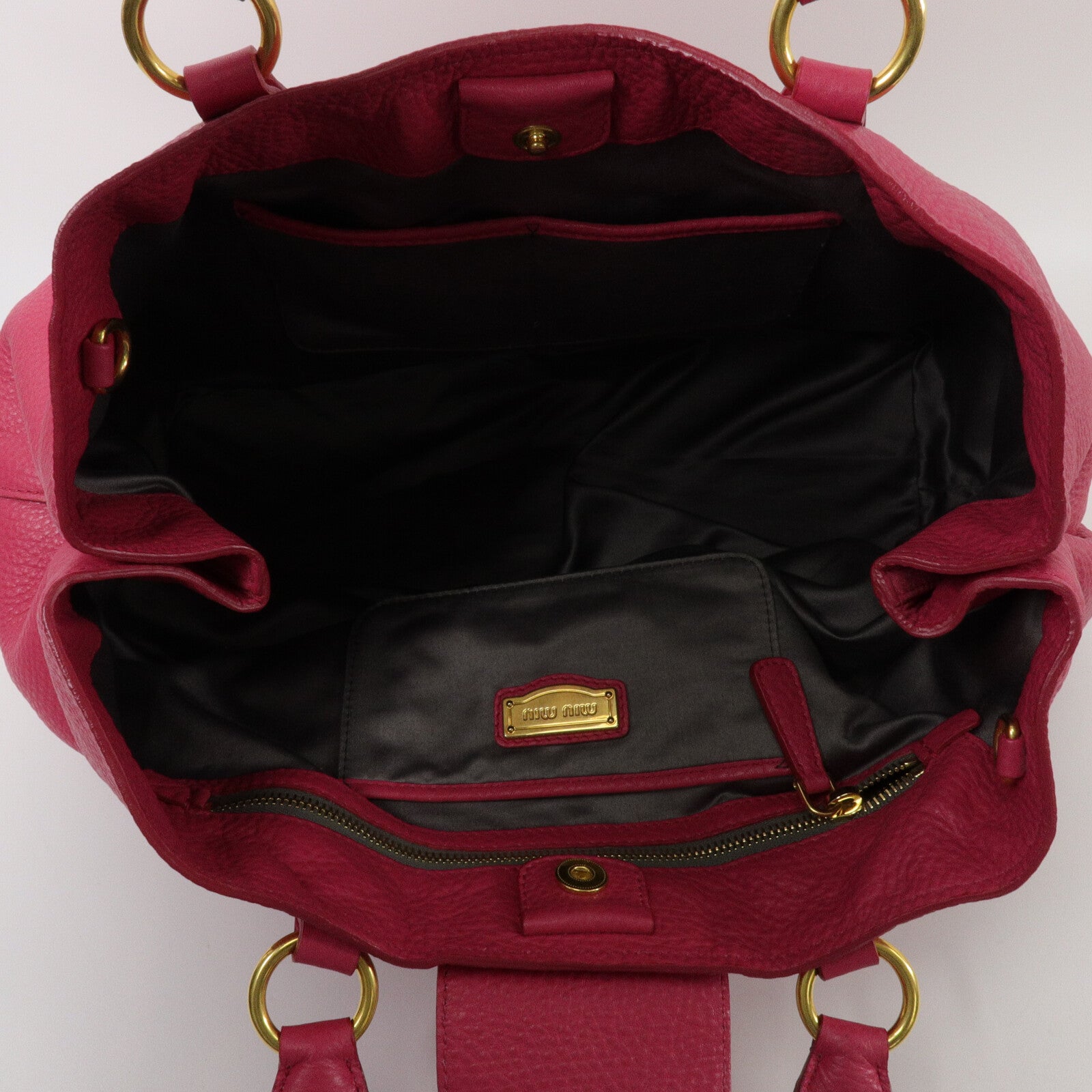 Miu Miu 牛皮皮革Madras 2 Way Shoulder Bay手挽肩背兩用袋