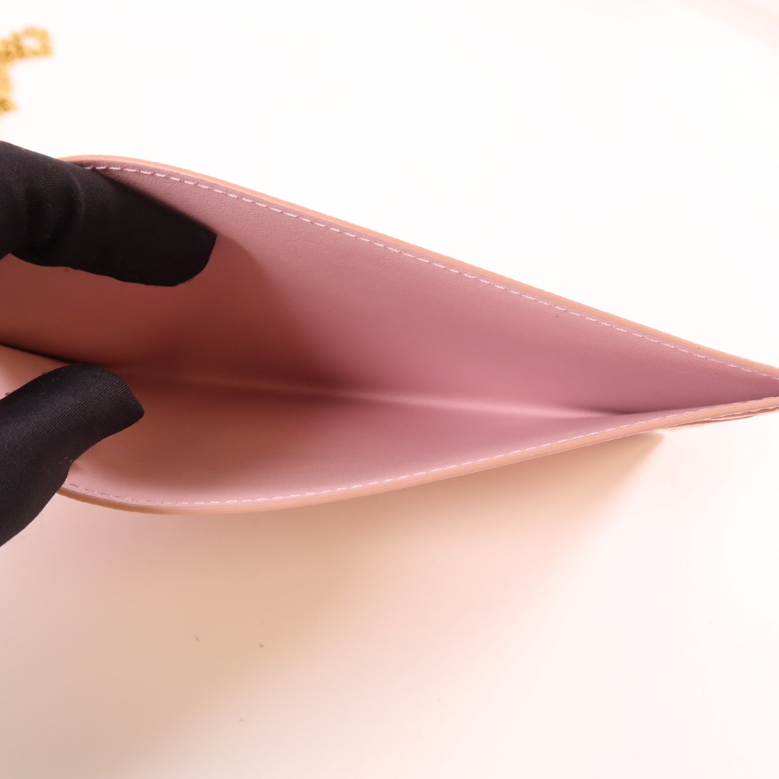 LOUIS VUITTON Damier Azur Pochette Felicie金扣肩背袋