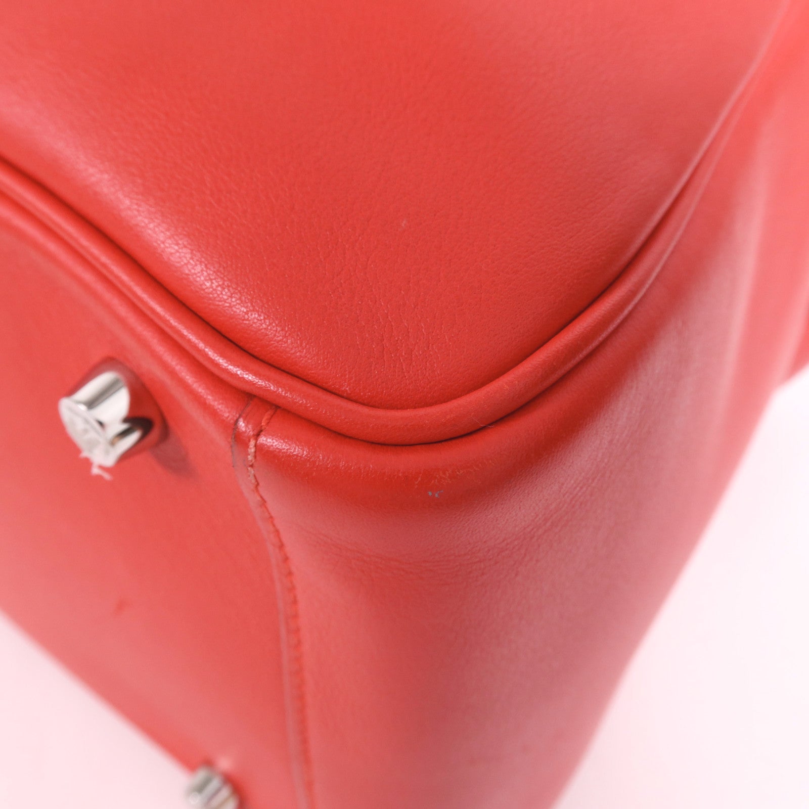 HERMES Swift皮革Lindy 30銀扣手挽肩背兩用袋Rose De Coeur