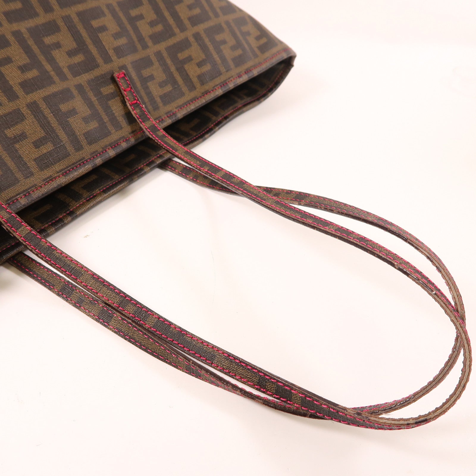 FENDI 塗層帆布Shoulder Tote肩背袋啡色