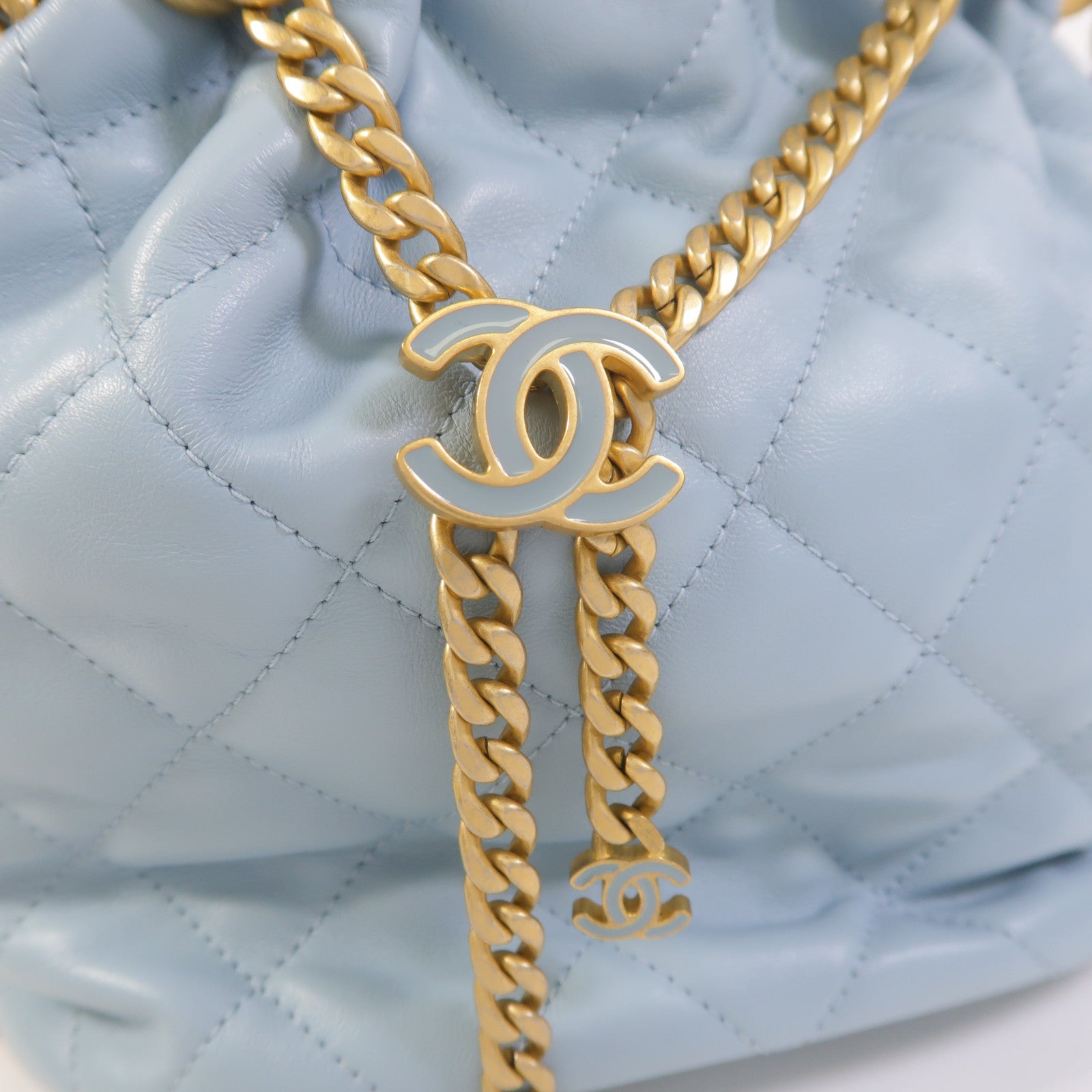 CHANEL 羊皮皮革Bucket Bag手挽肩背兩用袋