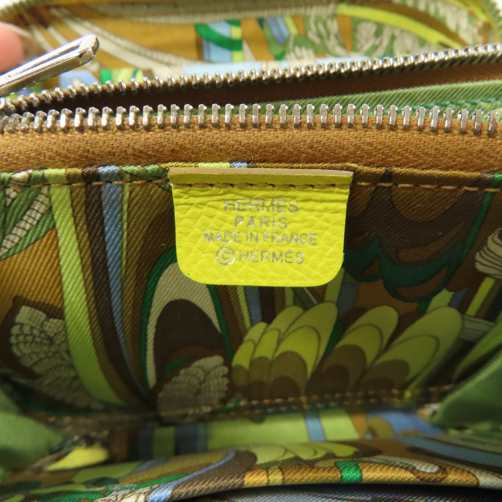 HERMES Epsom皮革Azap Wallet銀扣錢包Jaune de Naples及那不勒斯黃