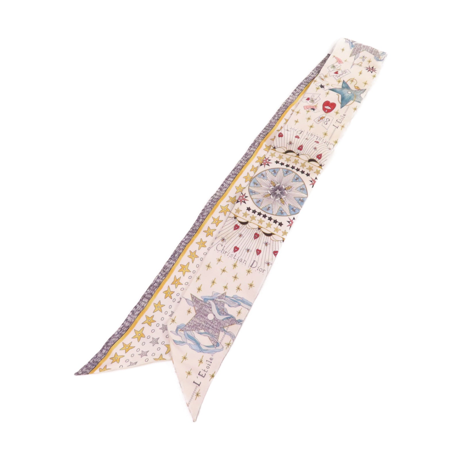 Dior 絲質L'Etoile Tarot Mitzah Scarf絲巾白色/彩色