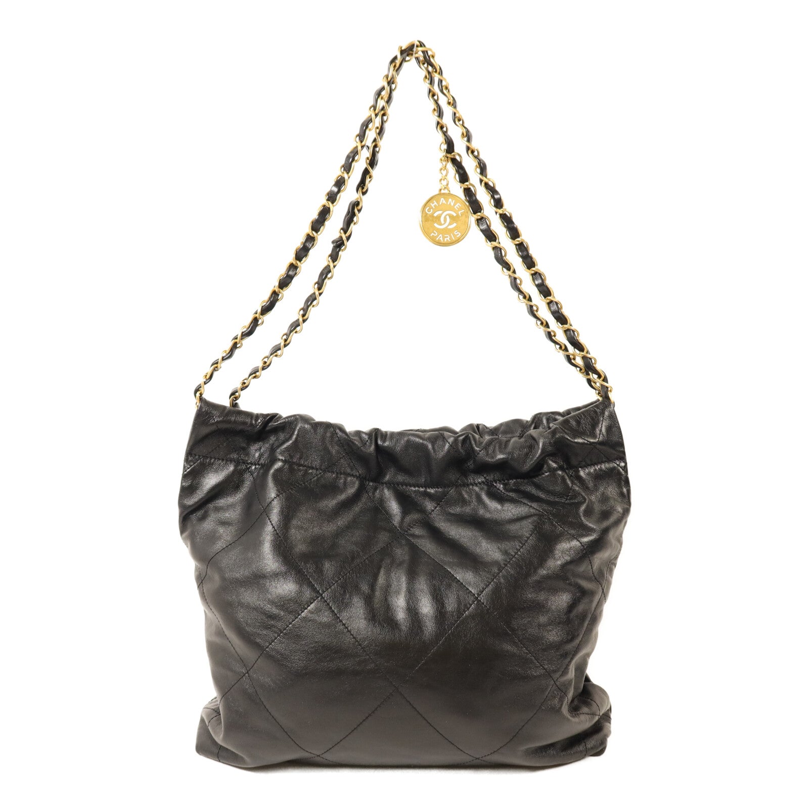 CHANEL 牛皮皮革Chanel 22 Small金扣鏈帶肩背袋
