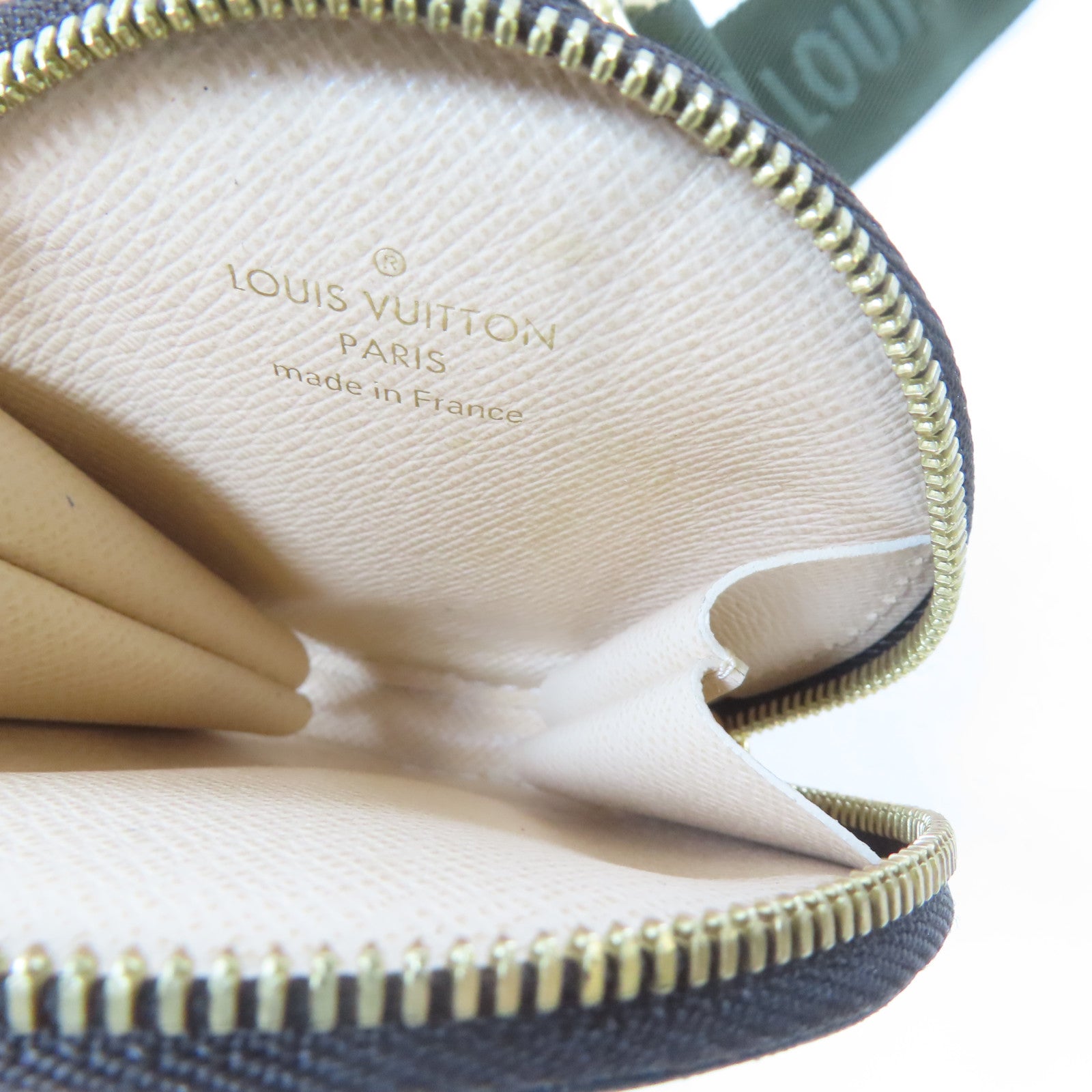 LOUIS VUITTON Monogram Multi Pochette Accessoires金扣手挽肩背兩用袋啡色/綠色