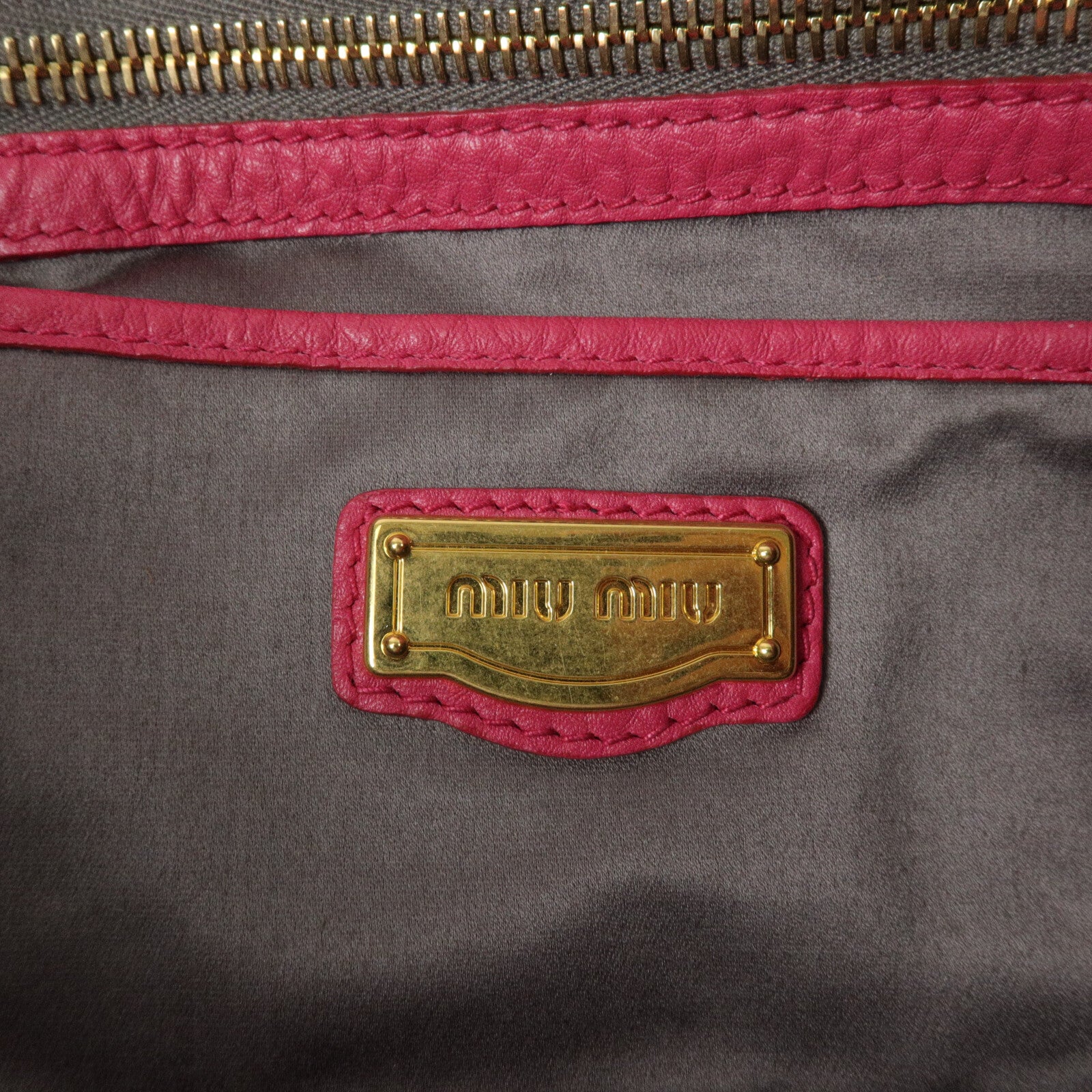 Miu Miu 牛皮皮革Madras 2 Way Shoulder Bay手挽肩背兩用袋