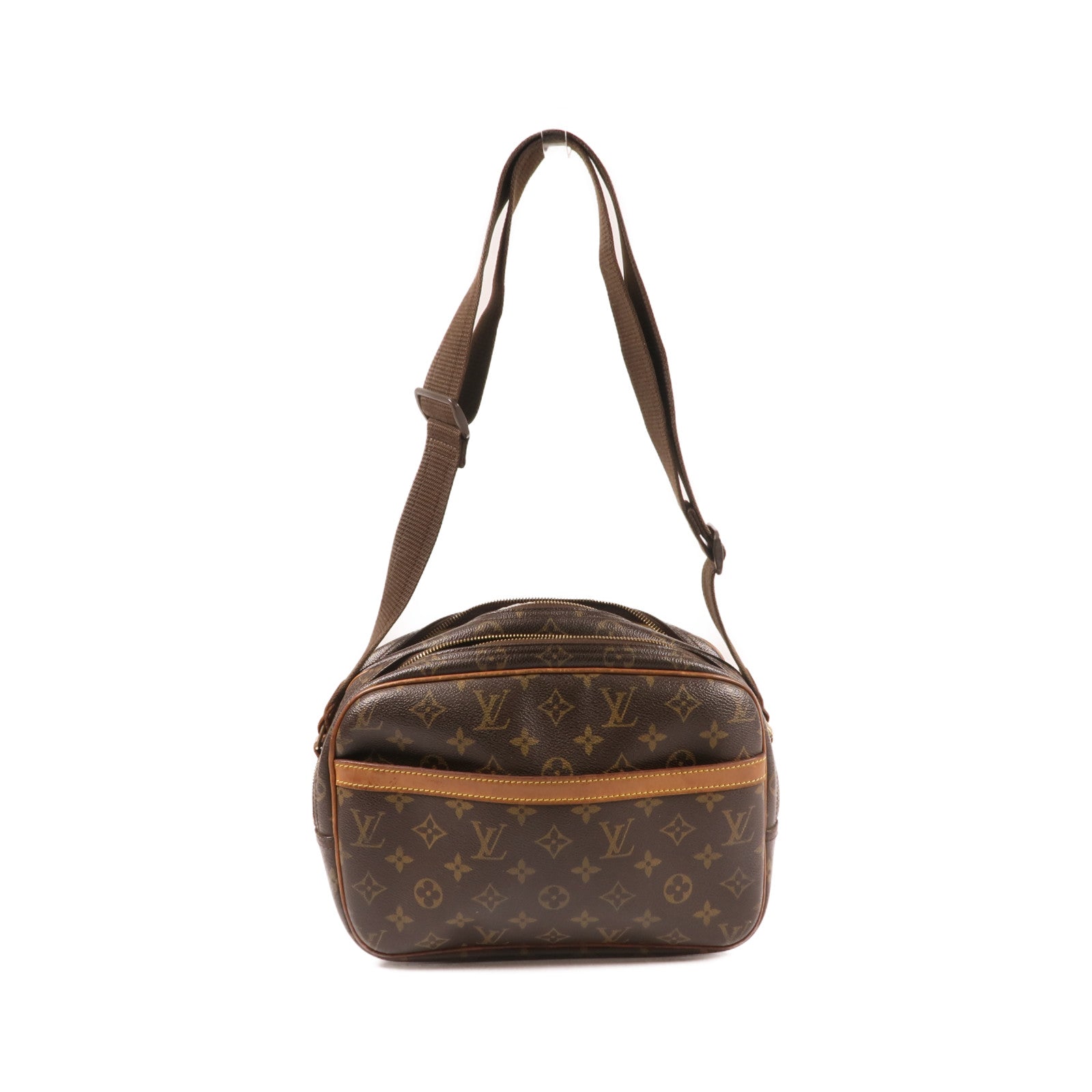 LOUIS VUITTON Monogram Reporter PM金扣肩背袋