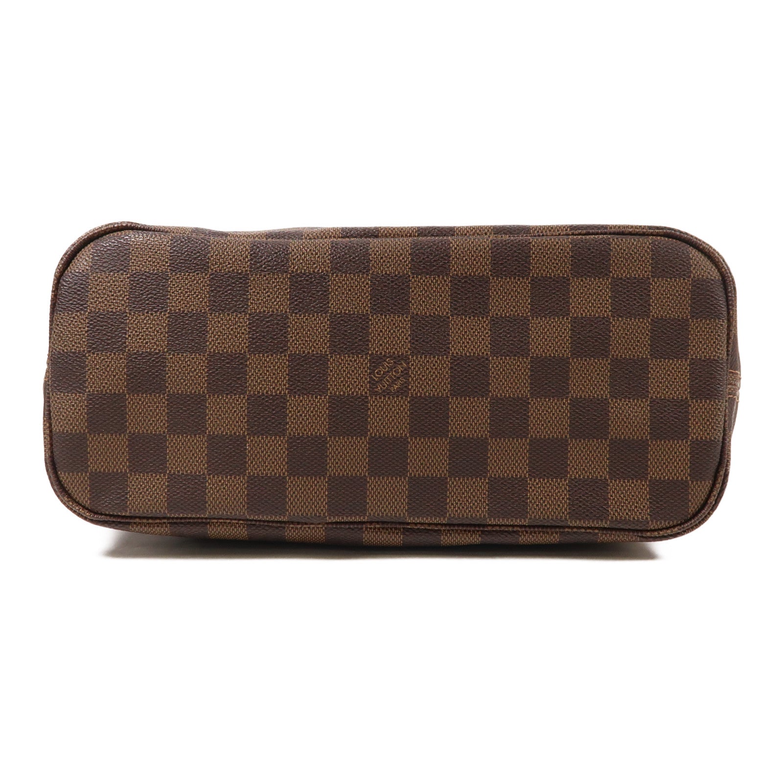 LOUIS VUITTON Damier Neverfull PM金扣手挽袋