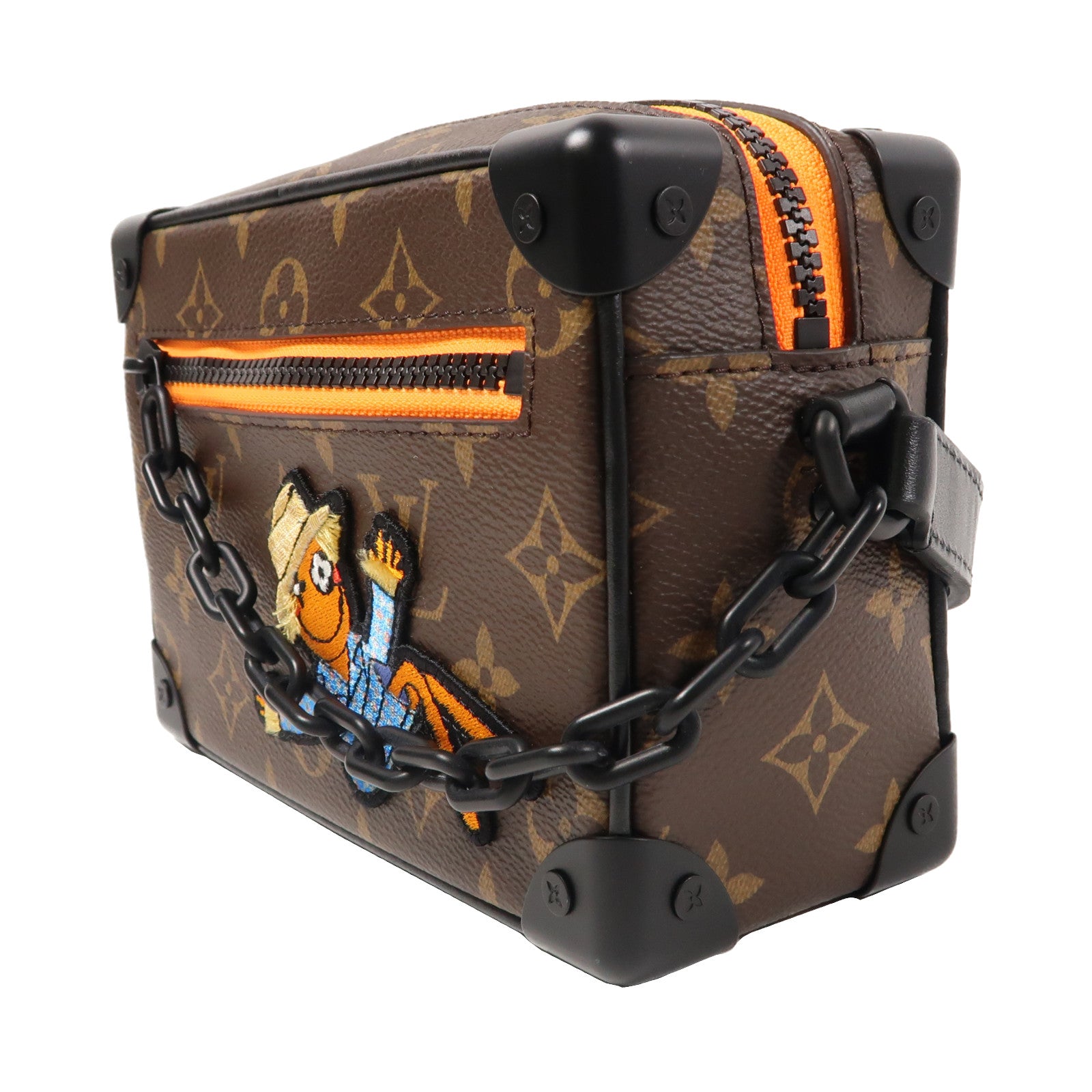 LOUIS VUITTON Monogram Mini Soft Trunk肩背袋啡色/橙色