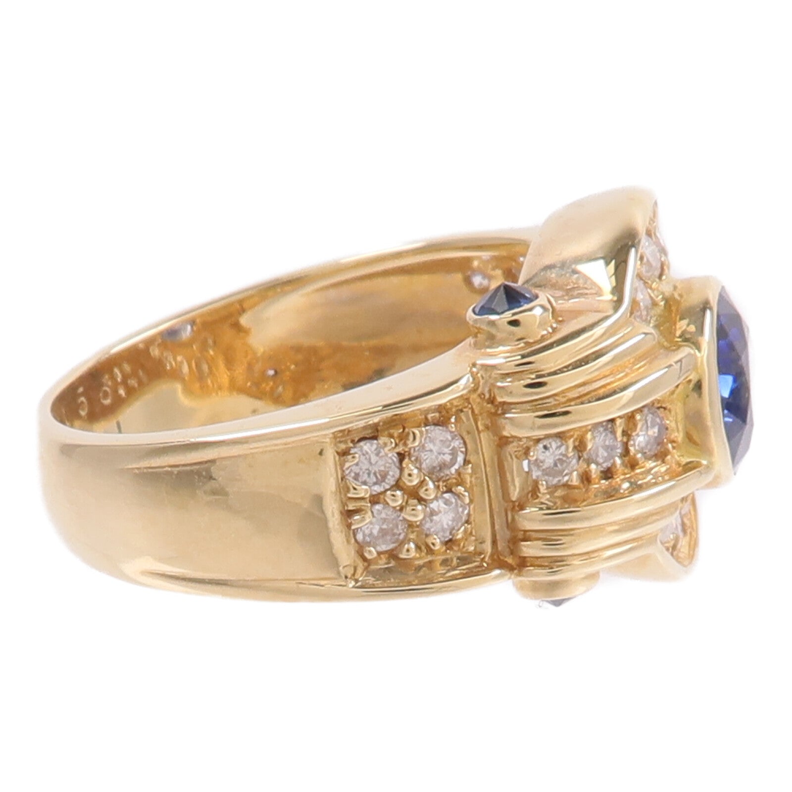 JEWELRY 18K黃金Sapphire Diamond Ring藍寶石/鑽石戒指