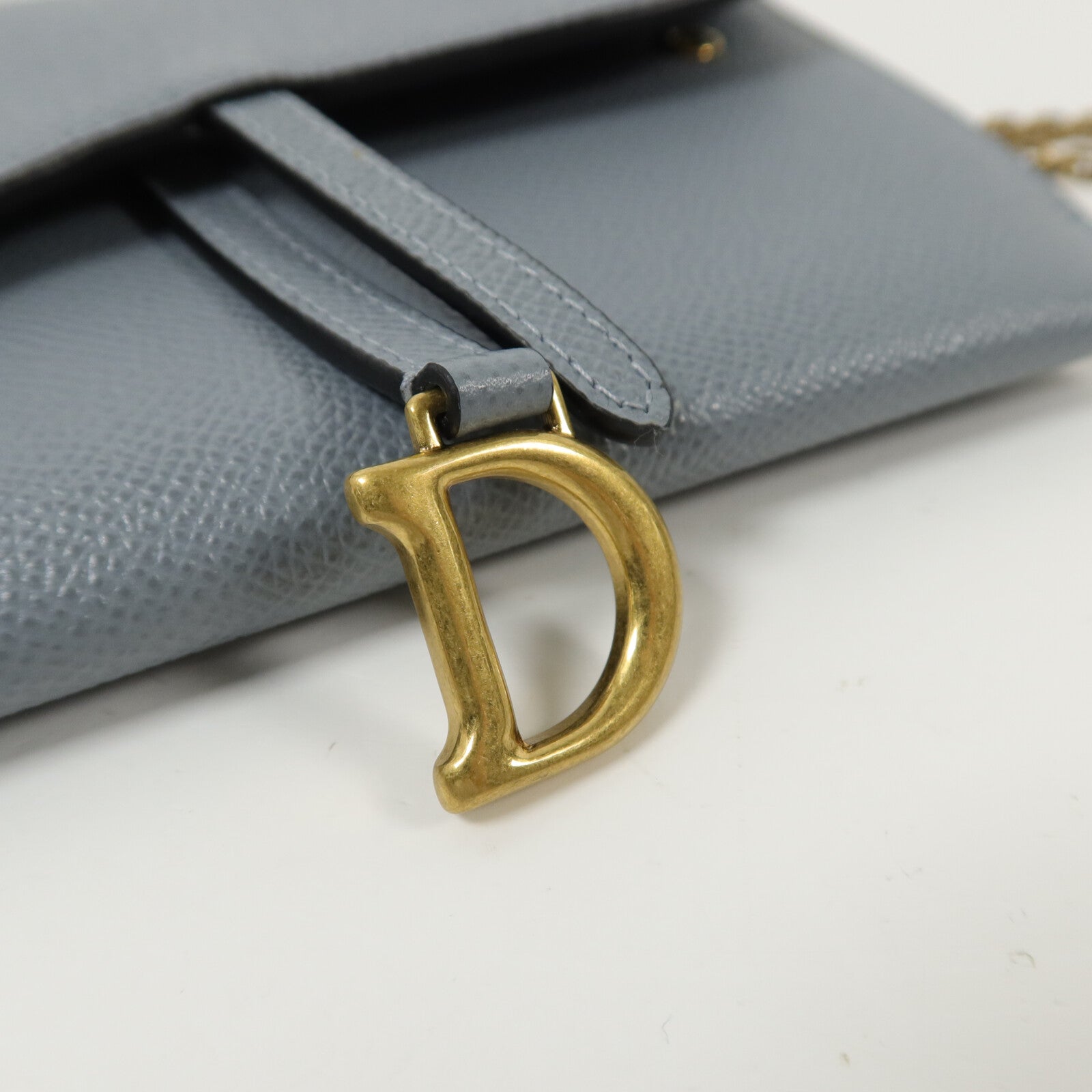 Dior 牛皮皮革Saddlie Wallet On Chain鏈帶肩背袋
