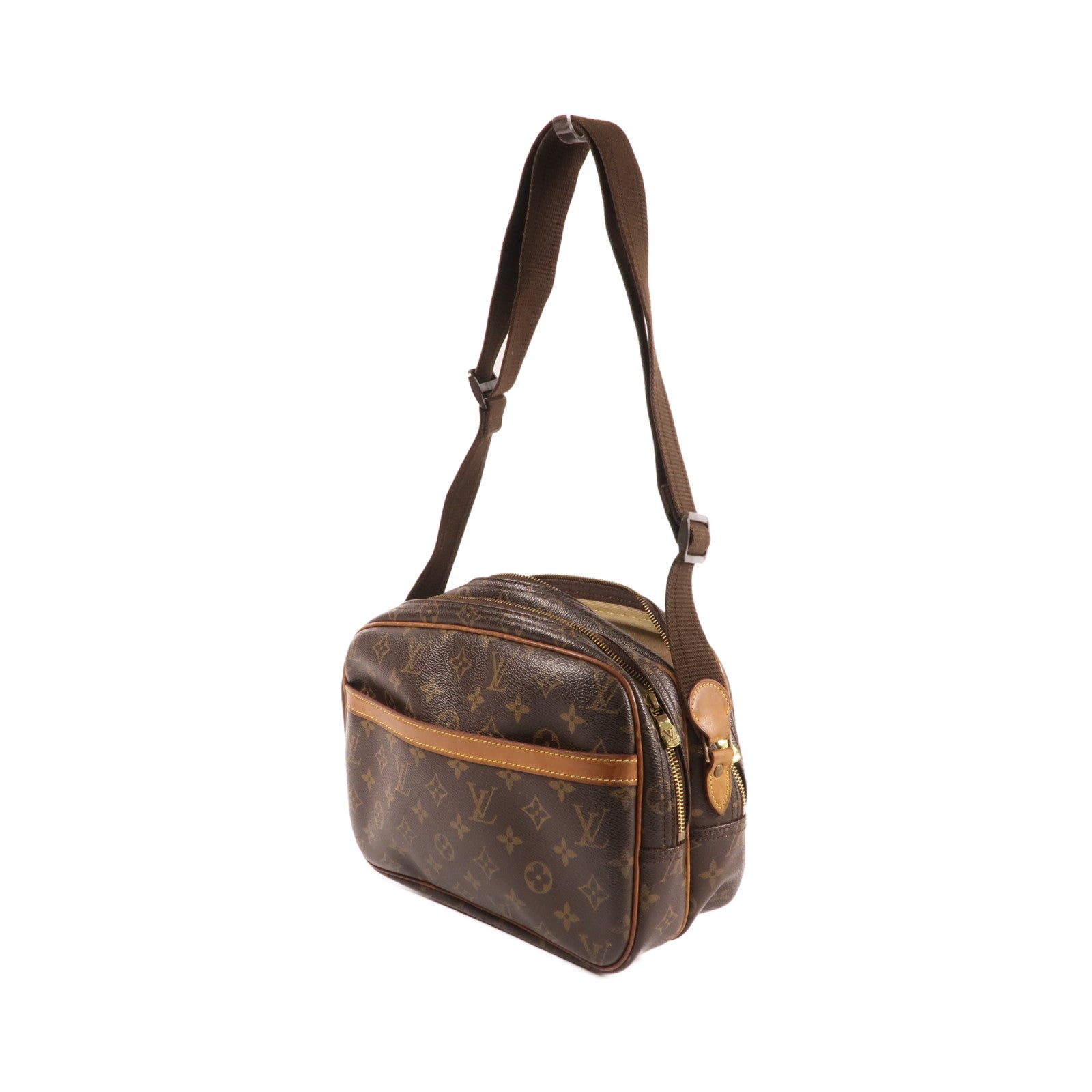 LOUIS VUITTON Monogram Reporter PM金扣肩背袋