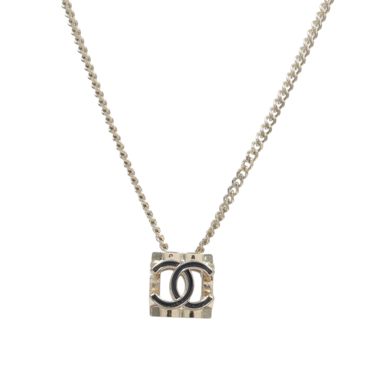 CHANEL 金屬CC Logo Cube項鍊