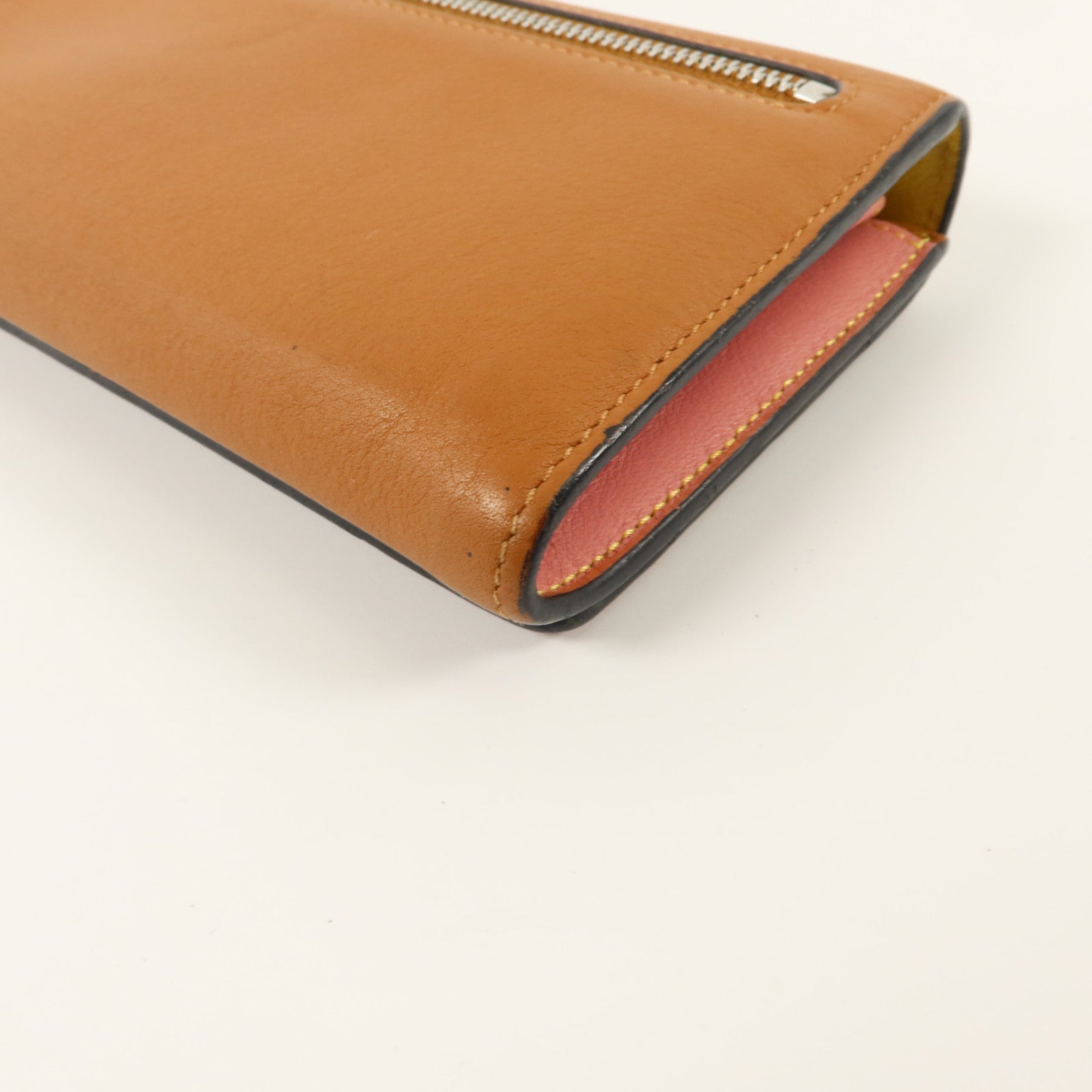 LOEWE 羊皮皮革Long Wallet銀扣長錢包