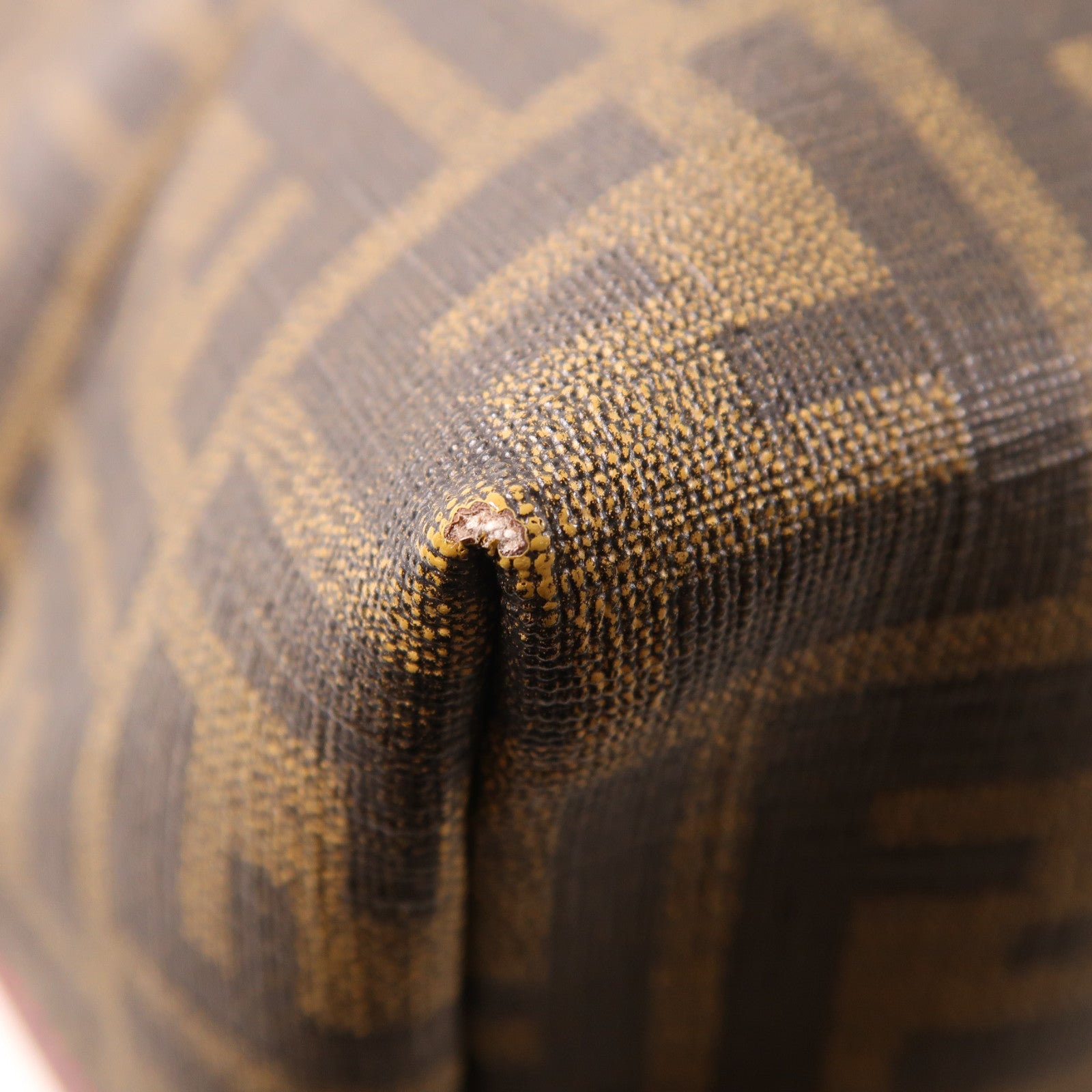 FENDI 塗層帆布Shoulder Tote肩背袋啡色