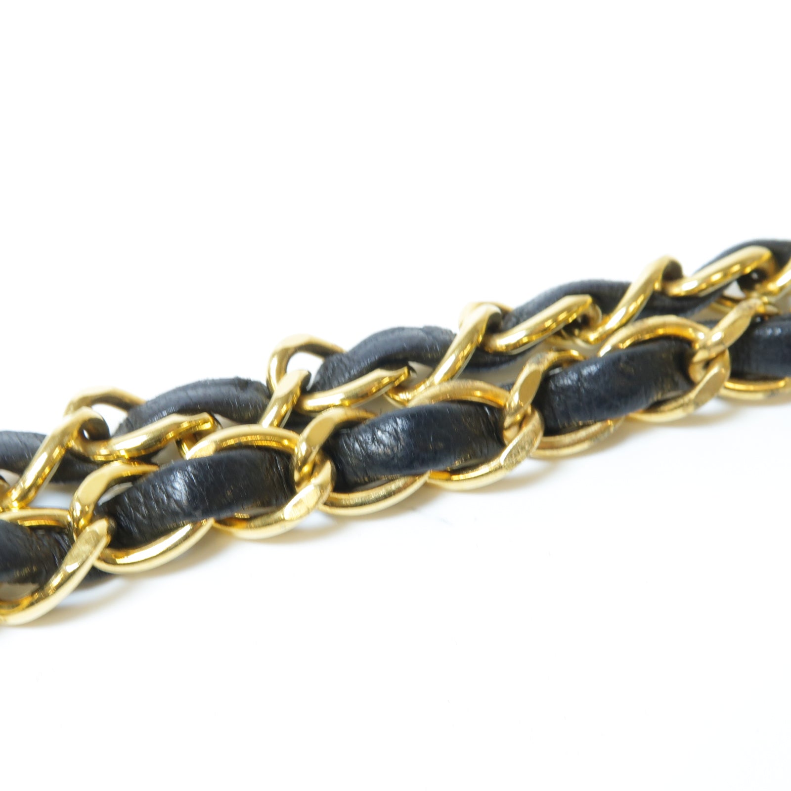 CHANEL **【激減優惠】菱格羊皮皮革Chain Shoulder金扣鏈帶肩背袋黑色