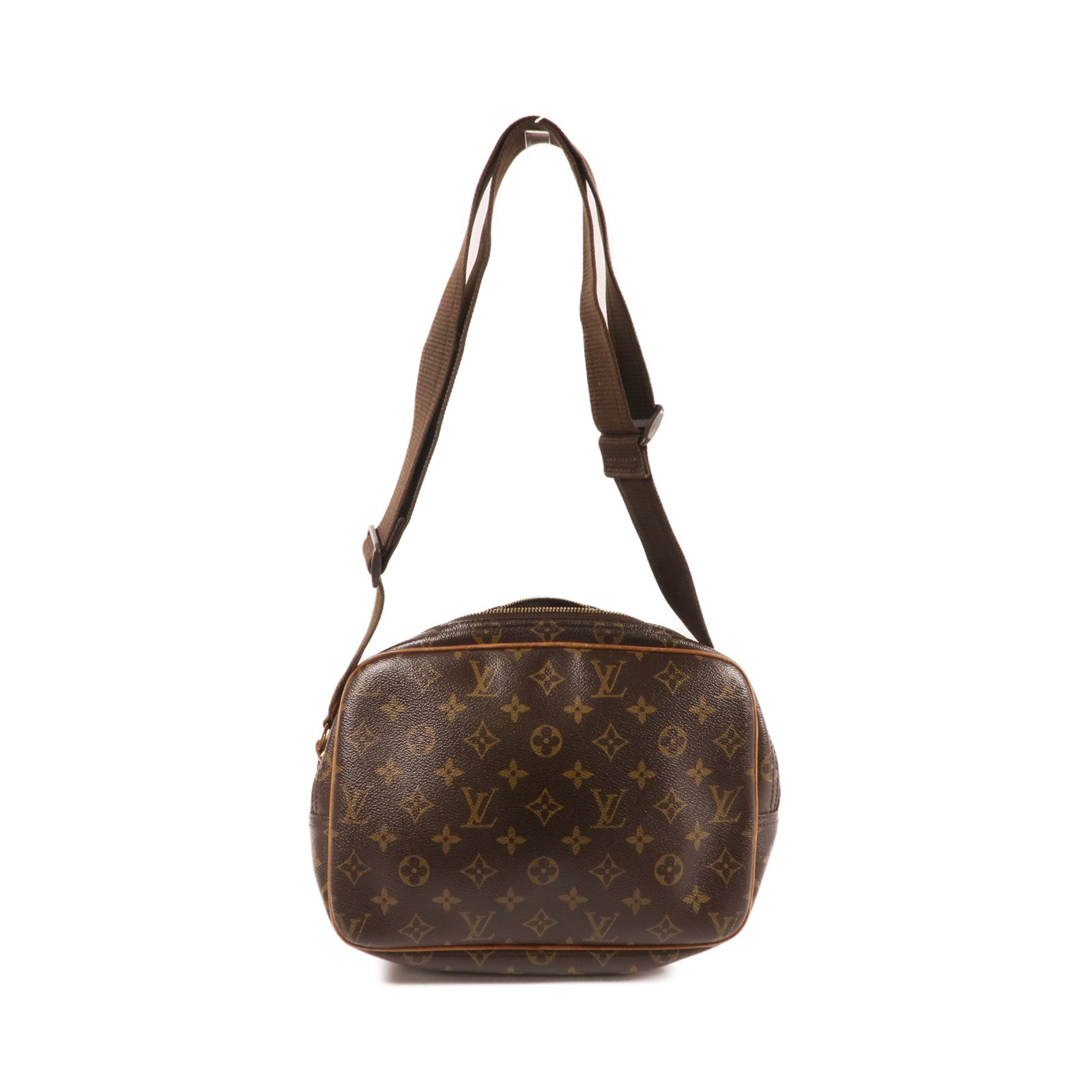 LOUIS VUITTON Monogram Reporter PM金扣肩背袋