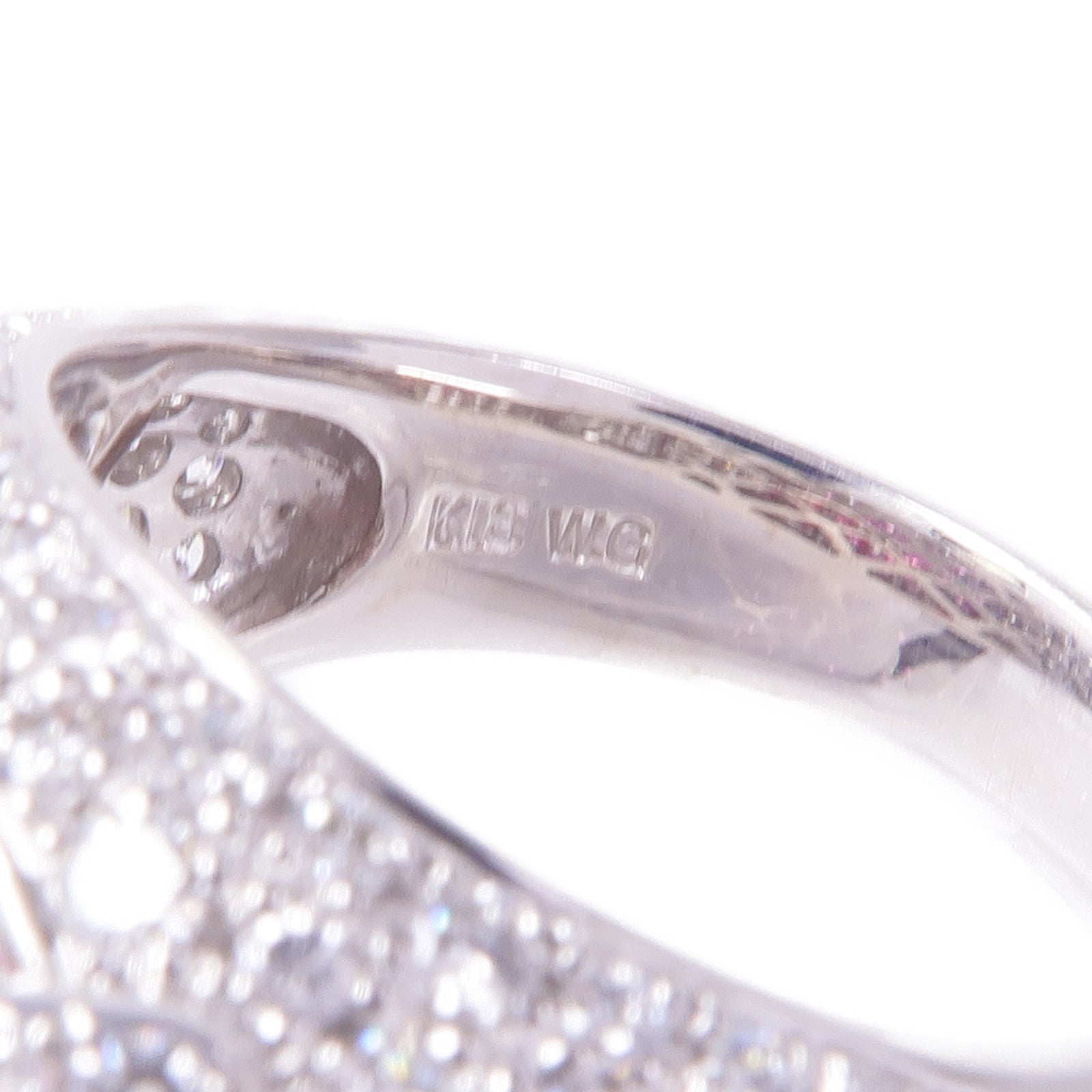 JEWELRY 18K白金Ruby Diamond Ring紅寶石/鑽石戒指US#6.25