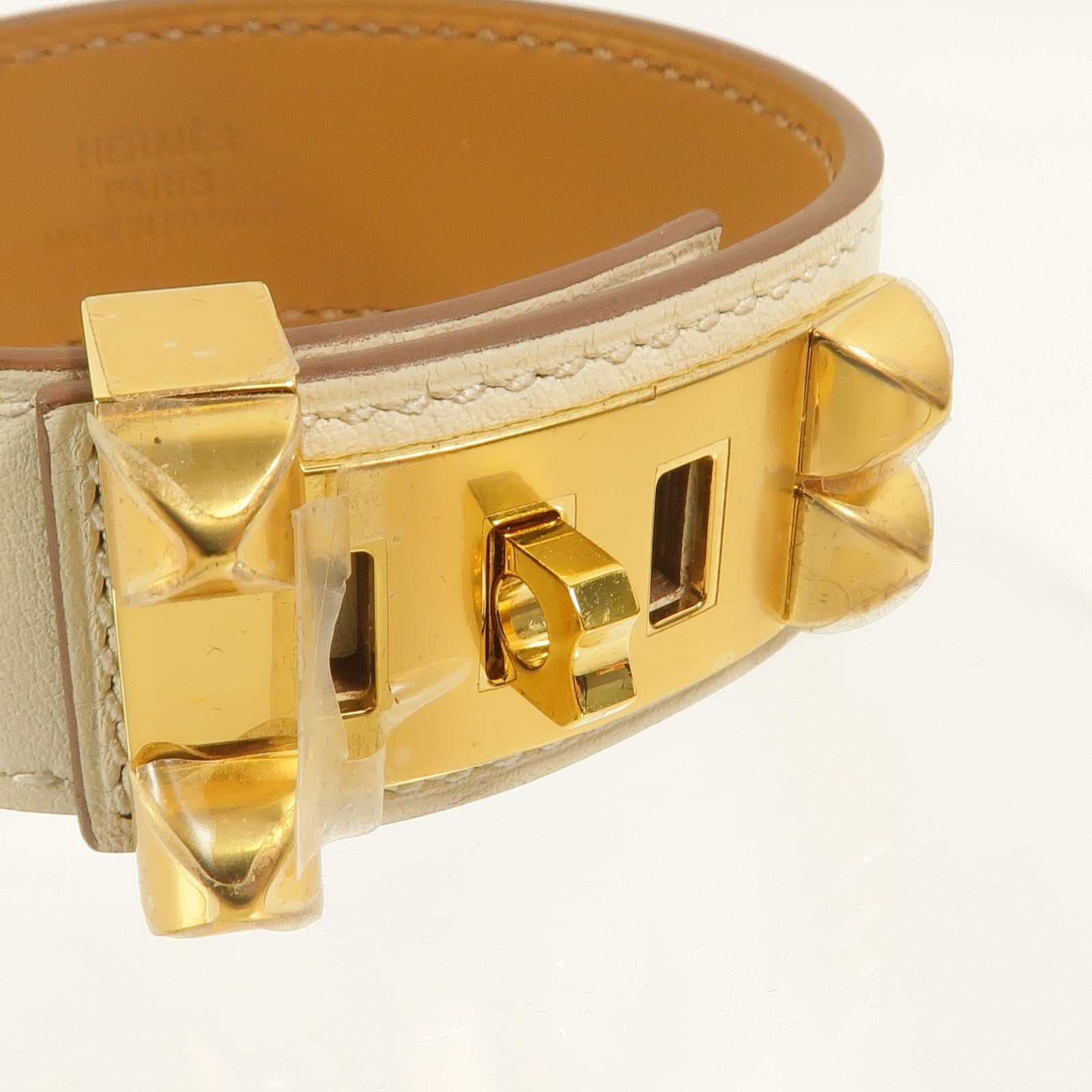 HERMES Swift皮革Collier De Chien 24 Bracelet手鐲Nata