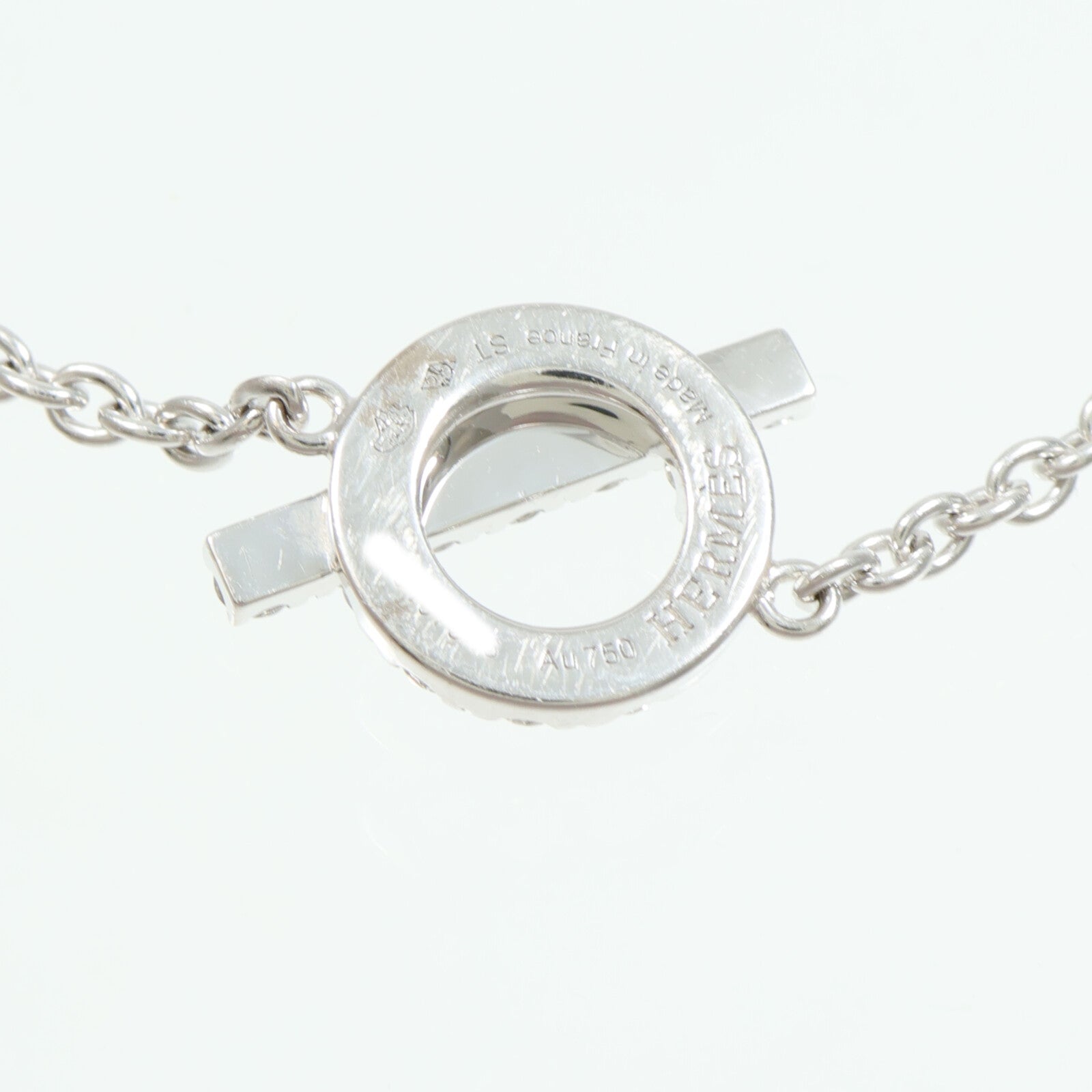 HERMES 18K白金Finesse Bracelet鑽石項鍊