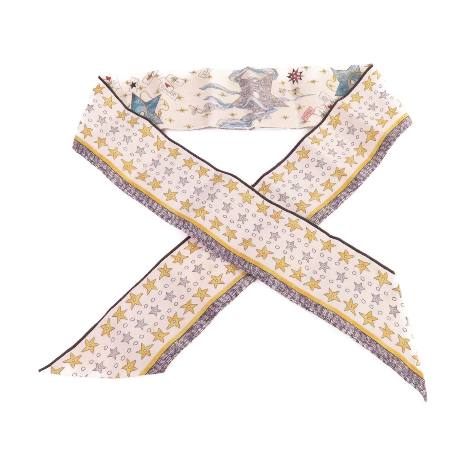 Dior 絲質L'Etoile Tarot Mitzah Scarf絲巾白色/彩色