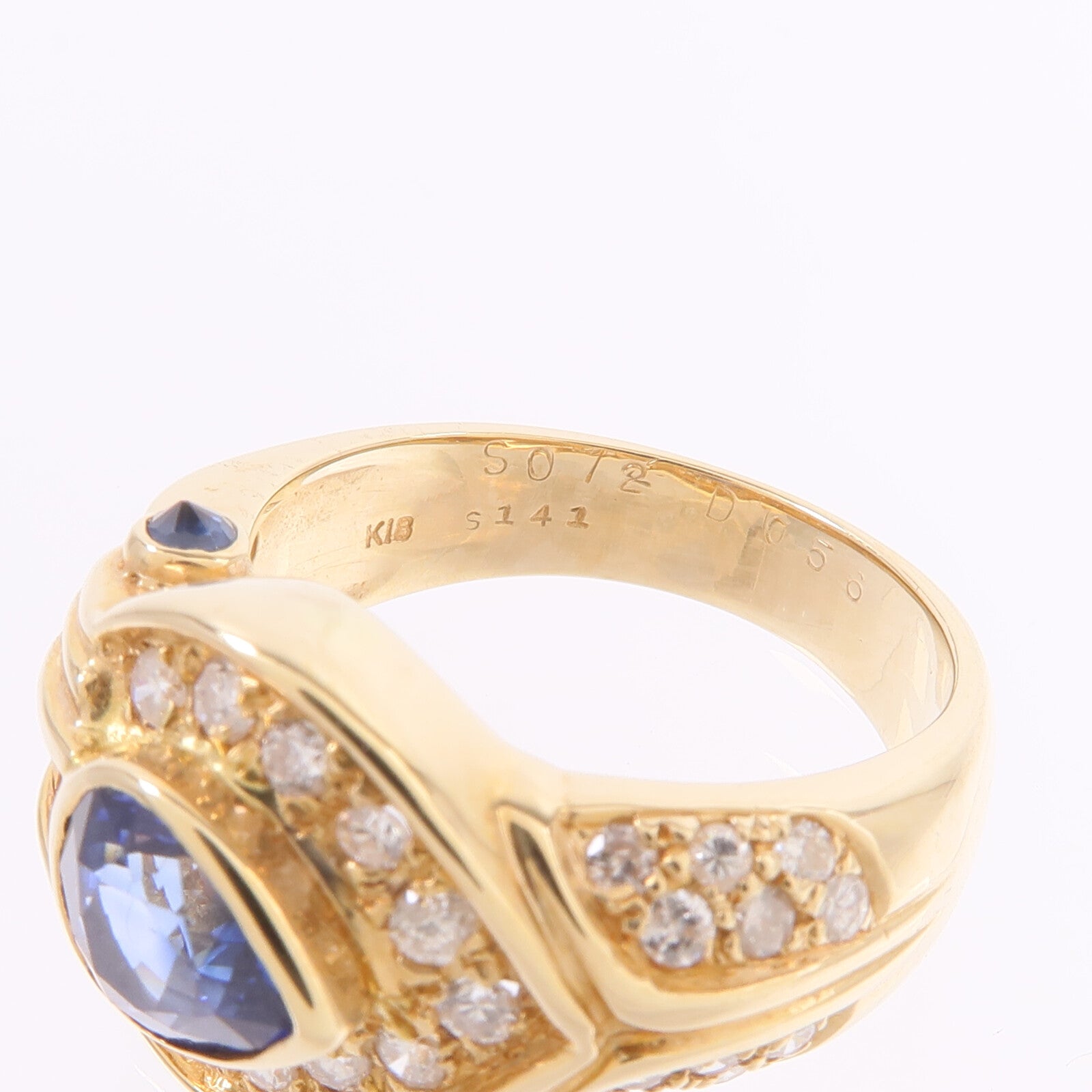 JEWELRY 18K黃金Sapphire Diamond Ring藍寶石/鑽石戒指