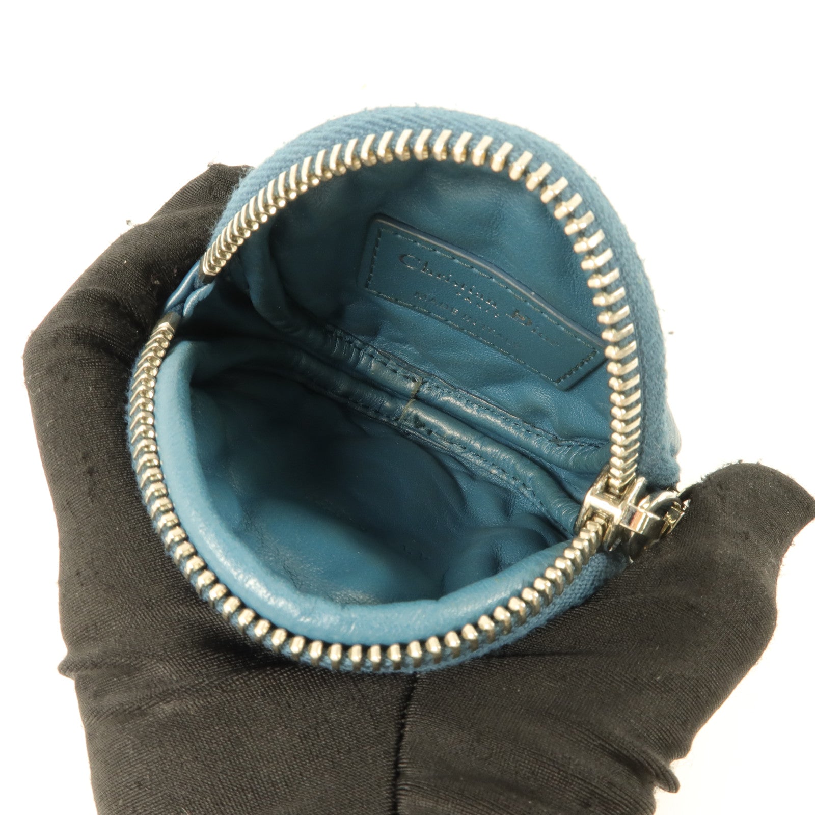 Dior 牛皮皮革Caro Round Coin Purse零錢包