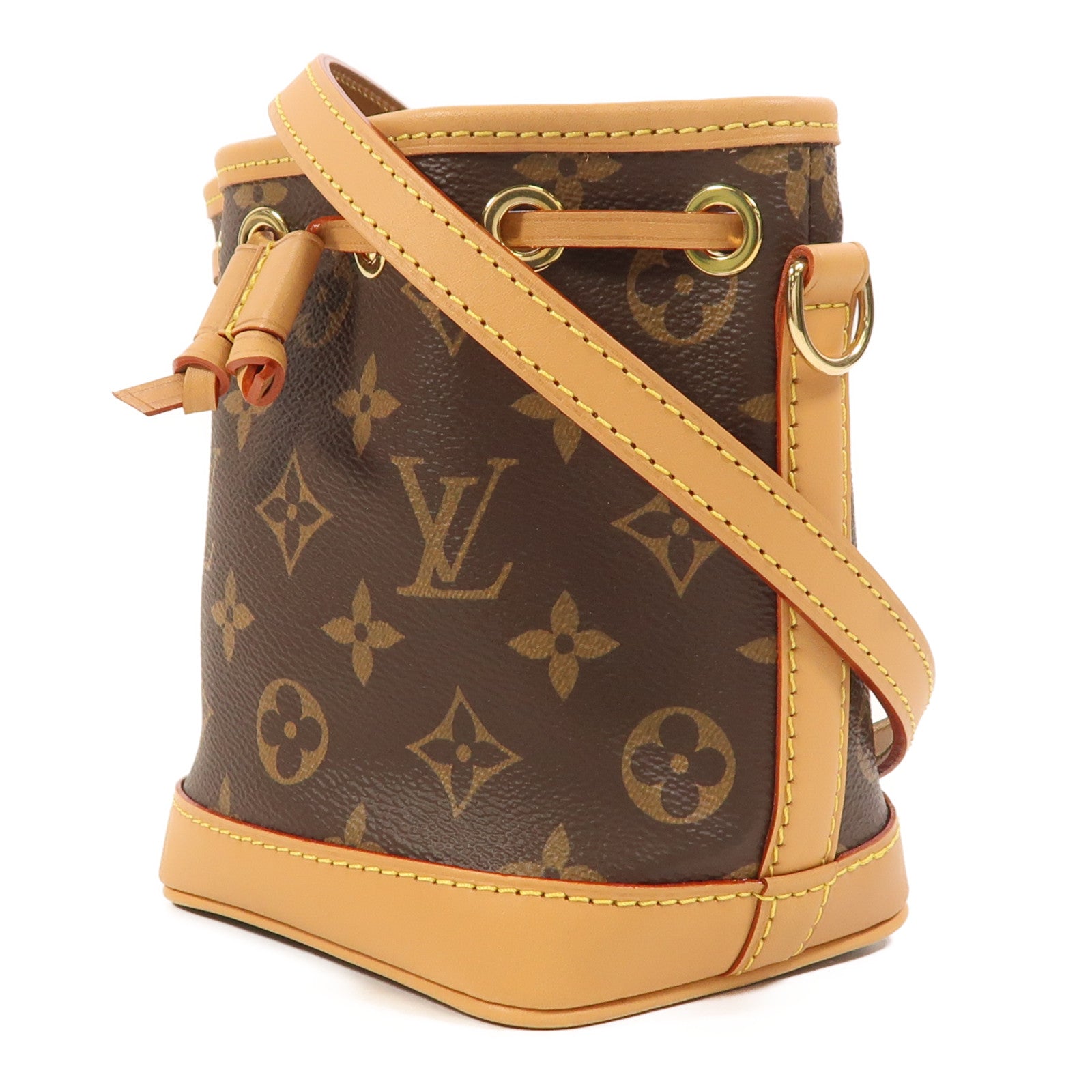 LOUIS VUITTON Monogram Nano Noe金扣肩背袋