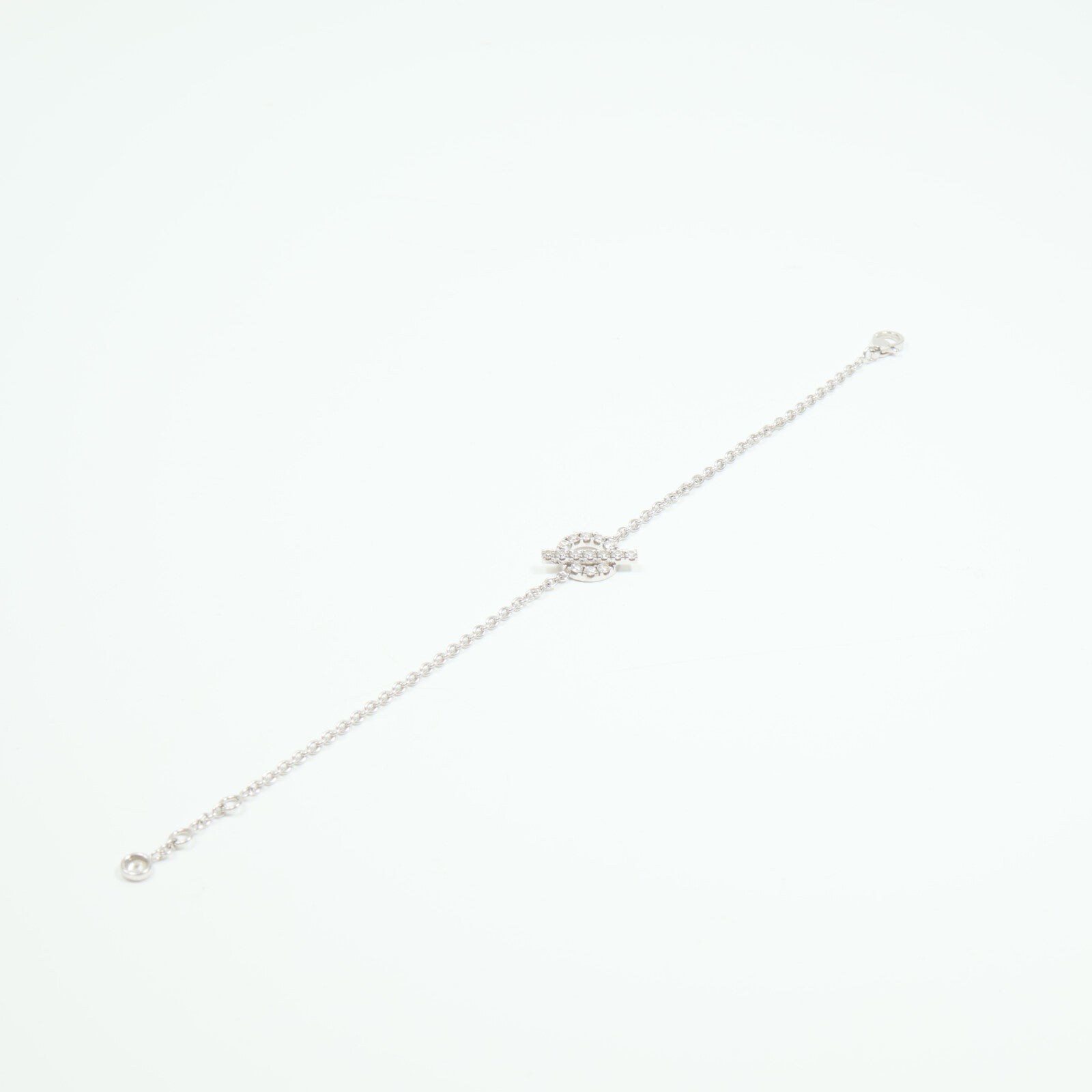 HERMES 18K白金Finesse Bracelet鑽石項鍊