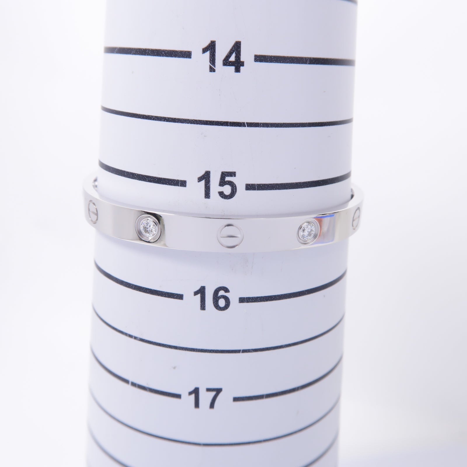 CARTIER **【激減優惠】18K白金Love Bracelet 4 Diamond鑽石手鐲Cartier#16