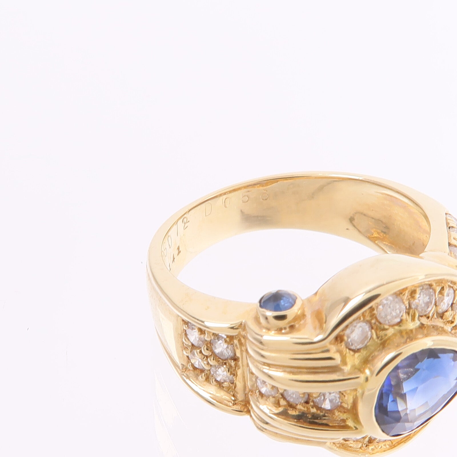 JEWELRY 18K黃金Sapphire Diamond Ring藍寶石/鑽石戒指
