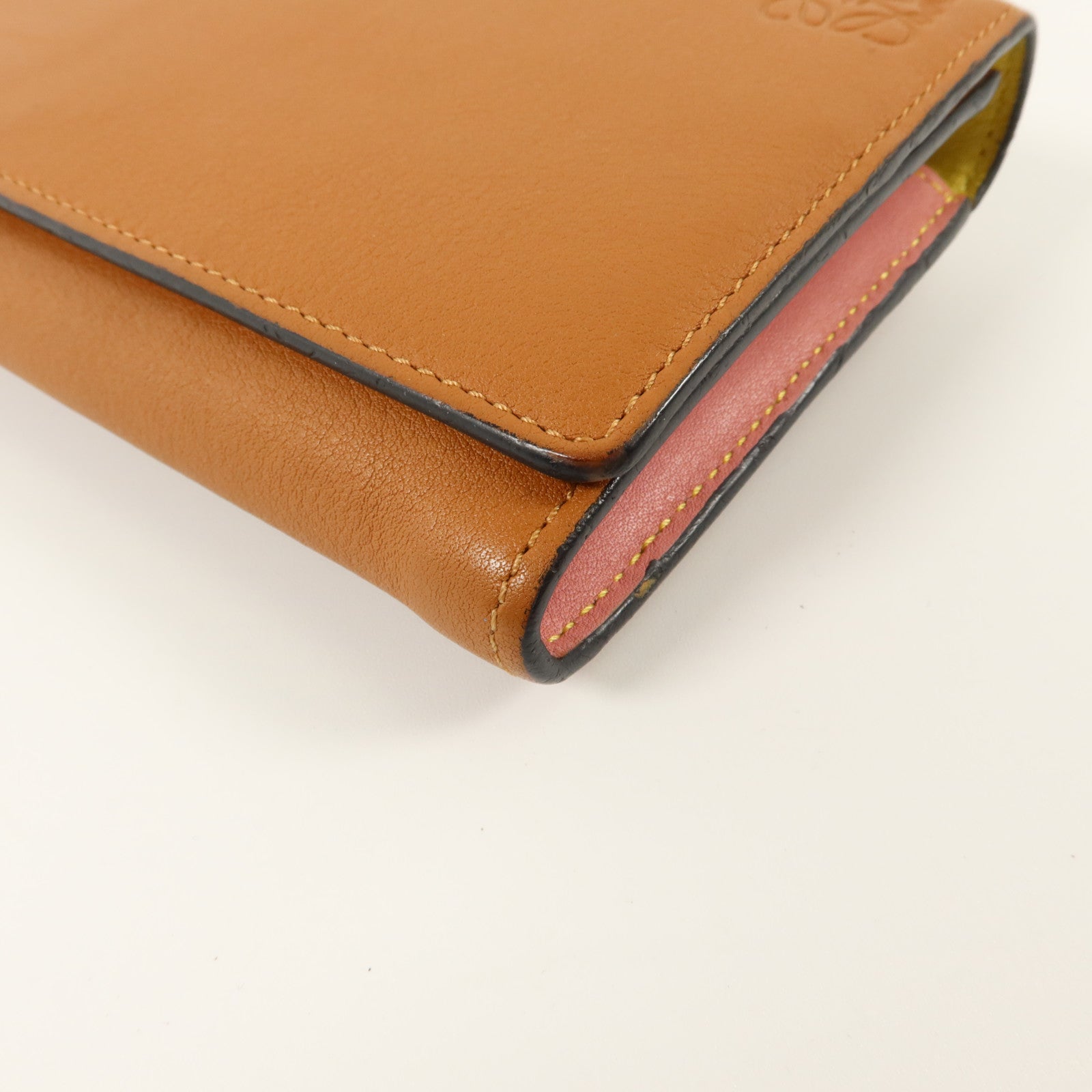 LOEWE 羊皮皮革Long Wallet銀扣長錢包