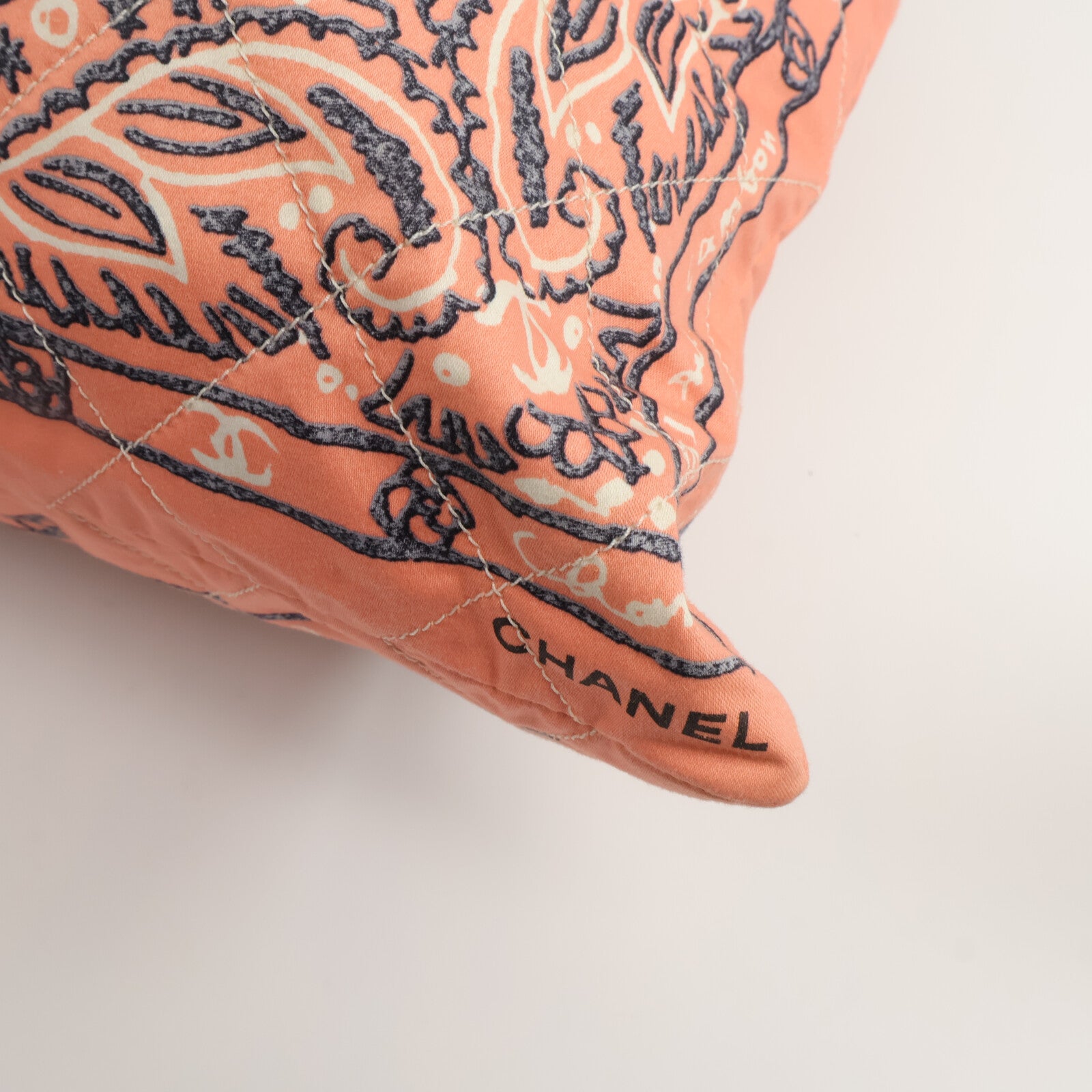 CHANEL 帆布Bandana XL鏈帶肩背袋