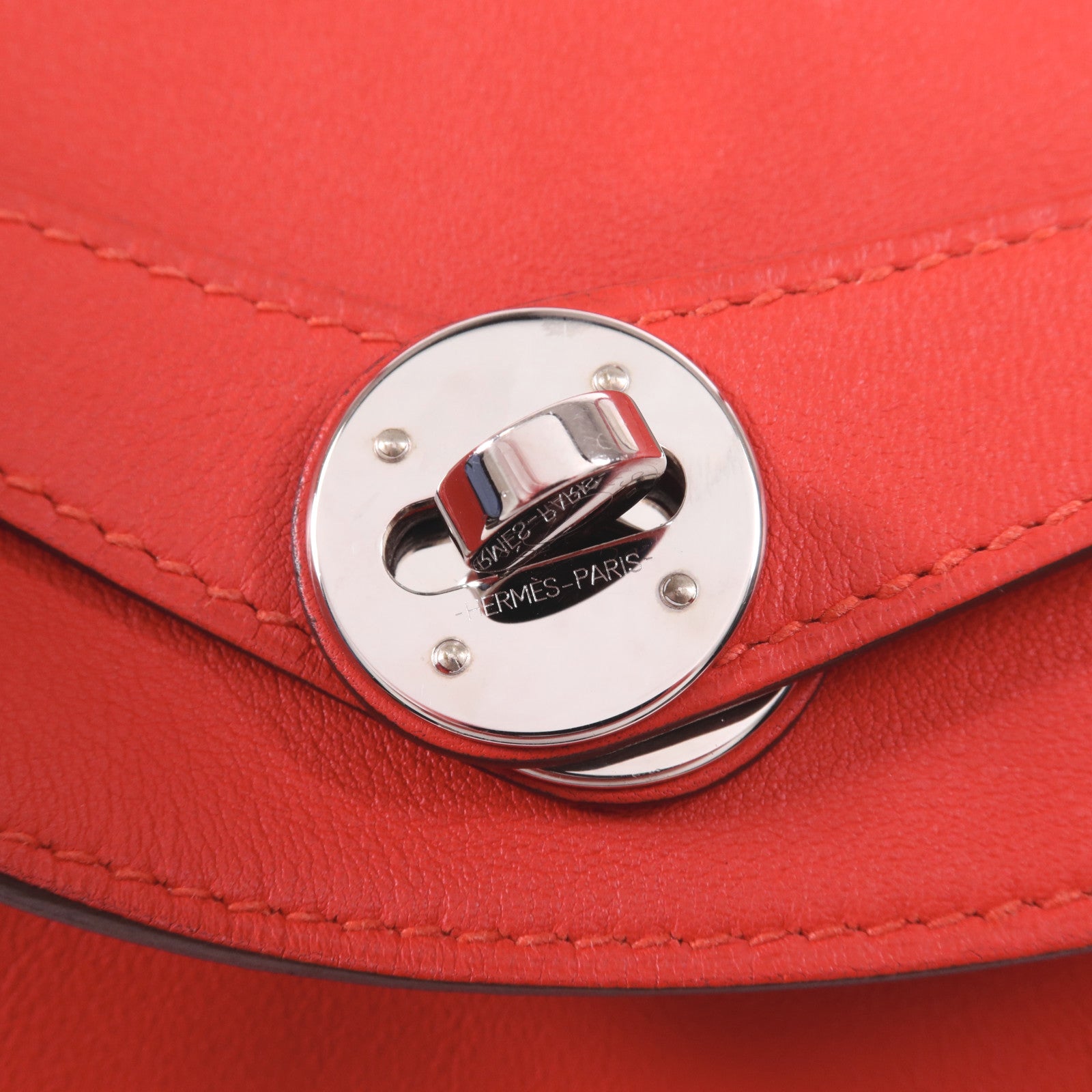 HERMES Swift皮革Lindy 30銀扣手挽肩背兩用袋Rose De Coeur