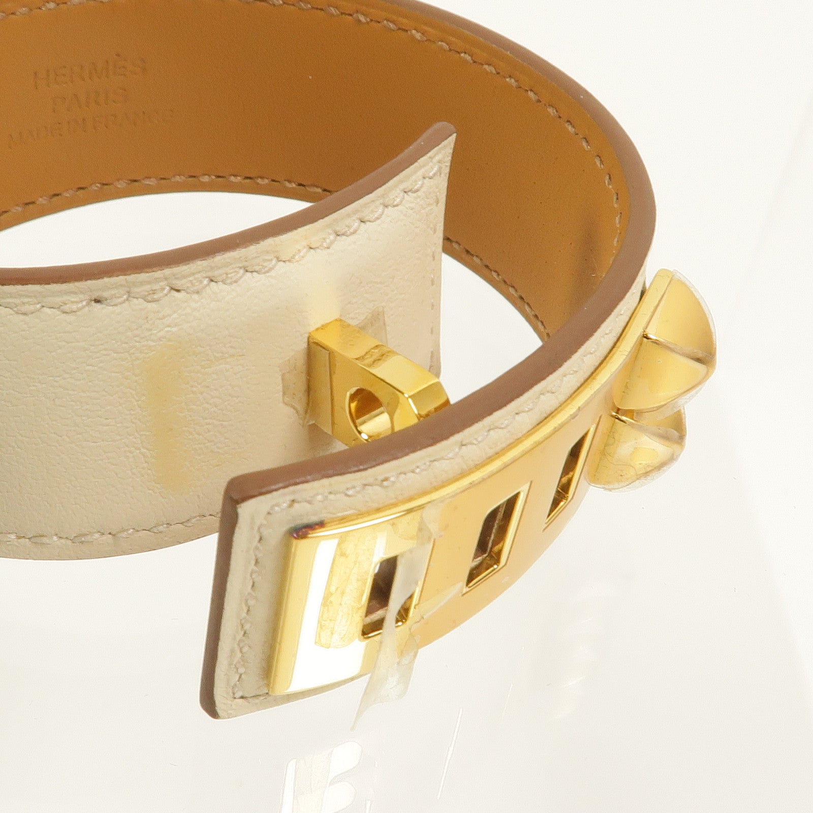 HERMES Swift皮革Collier De Chien 24 Bracelet手鐲Nata