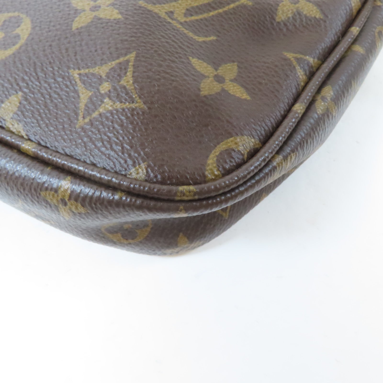 LOUIS VUITTON Monogram Multi Pochette Accessoires金扣手挽肩背兩用袋啡色/綠色
