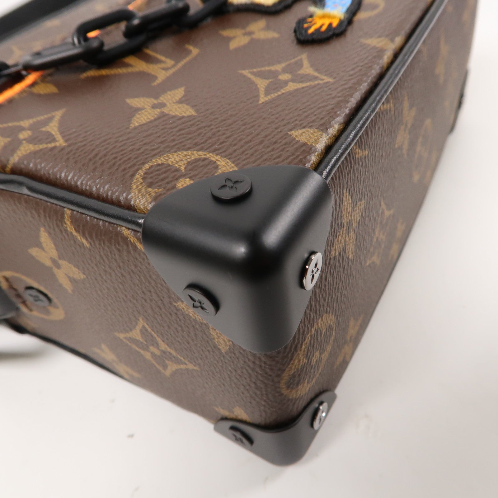 LOUIS VUITTON Monogram Mini Soft Trunk肩背袋啡色/橙色
