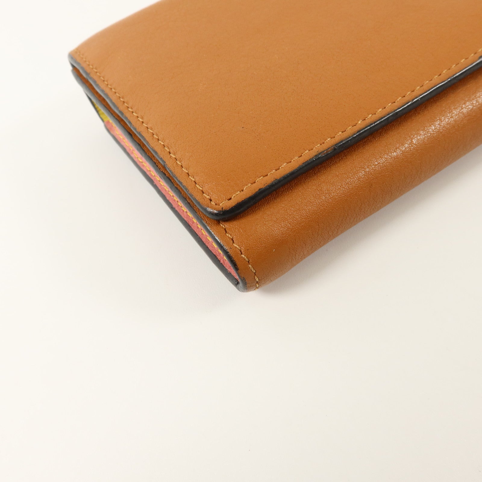 LOEWE 羊皮皮革Long Wallet銀扣長錢包
