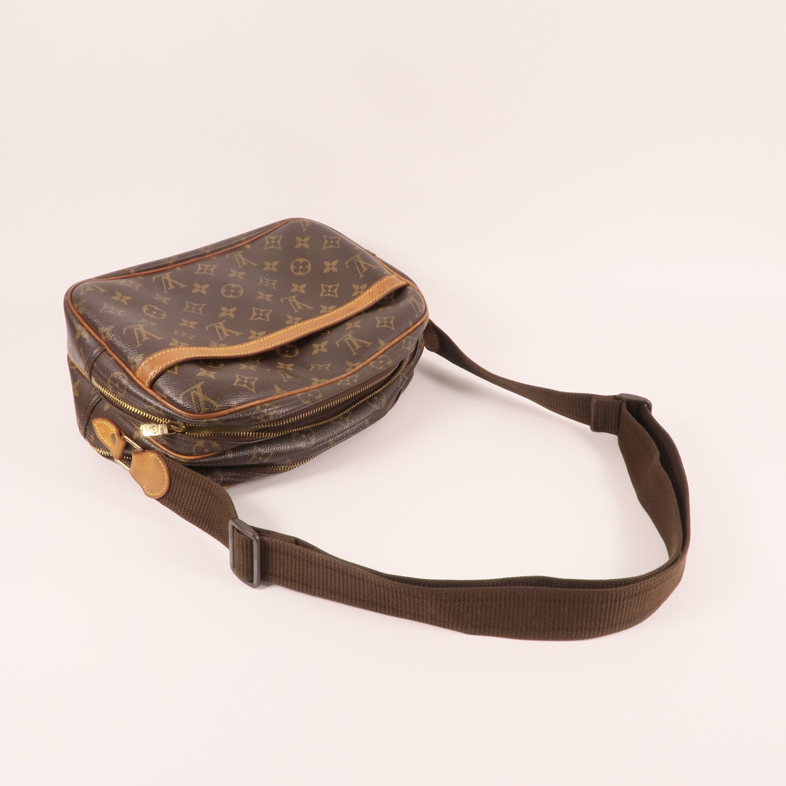 LOUIS VUITTON Monogram Reporter PM金扣肩背袋