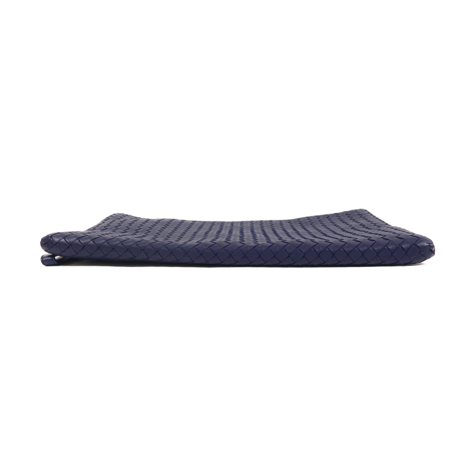 BOTTEGA VENETA 牛皮皮革Clutch Bag銀扣手拿包藍色