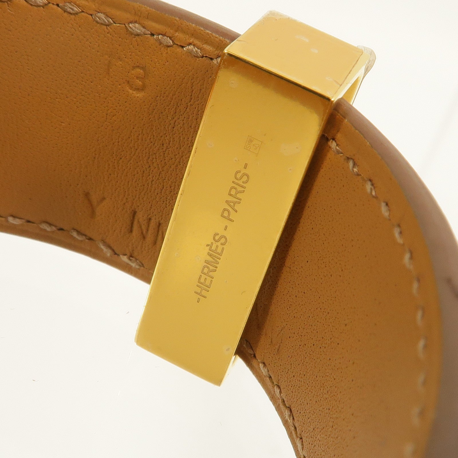 HERMES Swift皮革Collier De Chien 24 Bracelet手鐲Nata