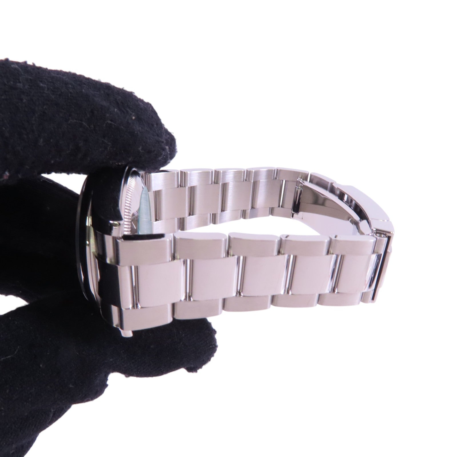 ROLEX Oyster Perpetual Date 115200 Automatic Watch Stainless Steel Blue