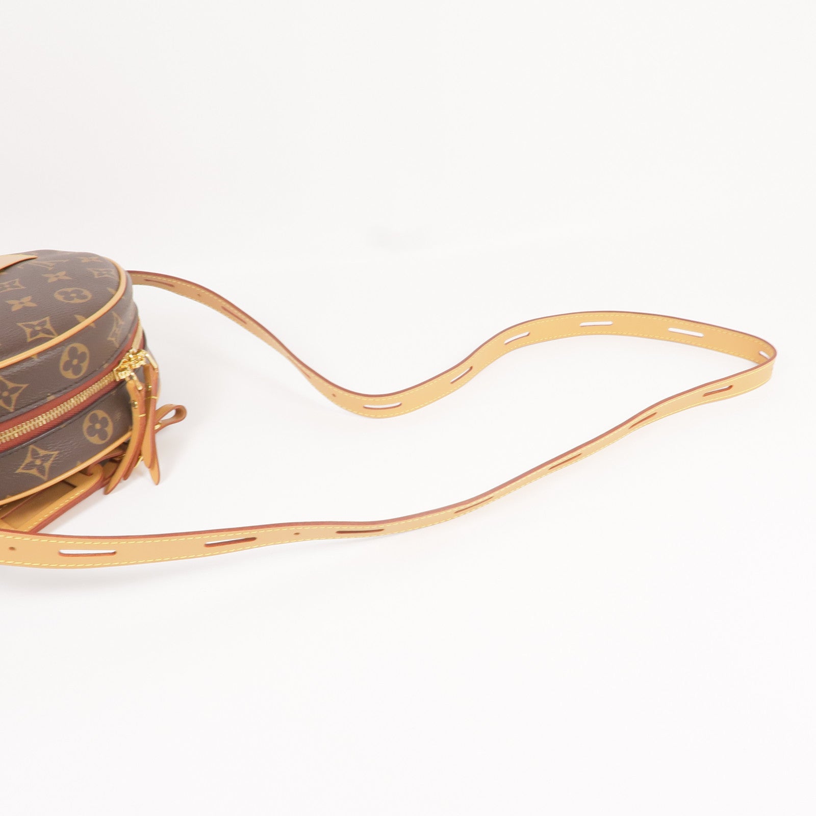 LOUIS VUITTON Monogram Boite Chapeau Souple金扣肩背袋棕色