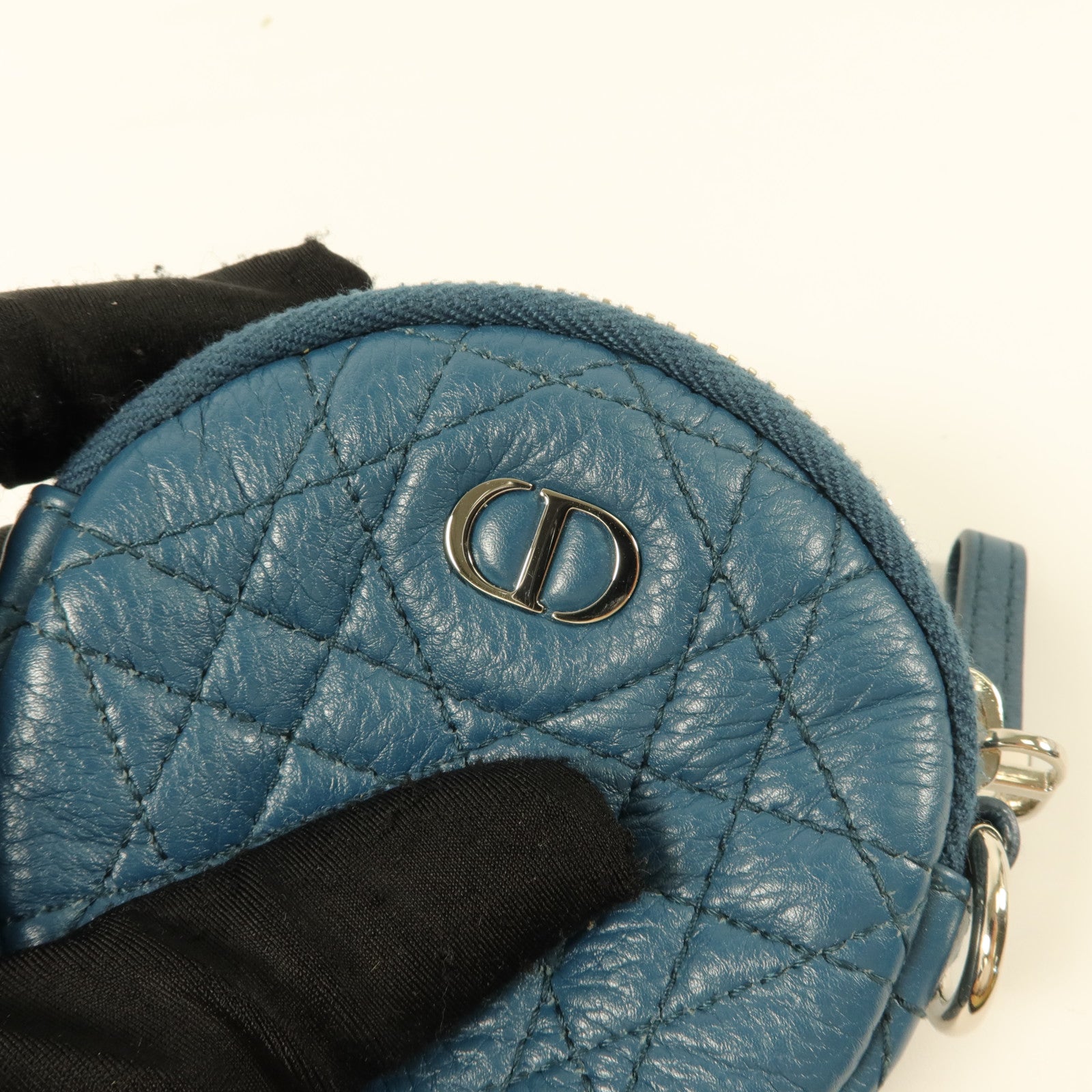 Dior 牛皮皮革Caro Round Coin Purse零錢包