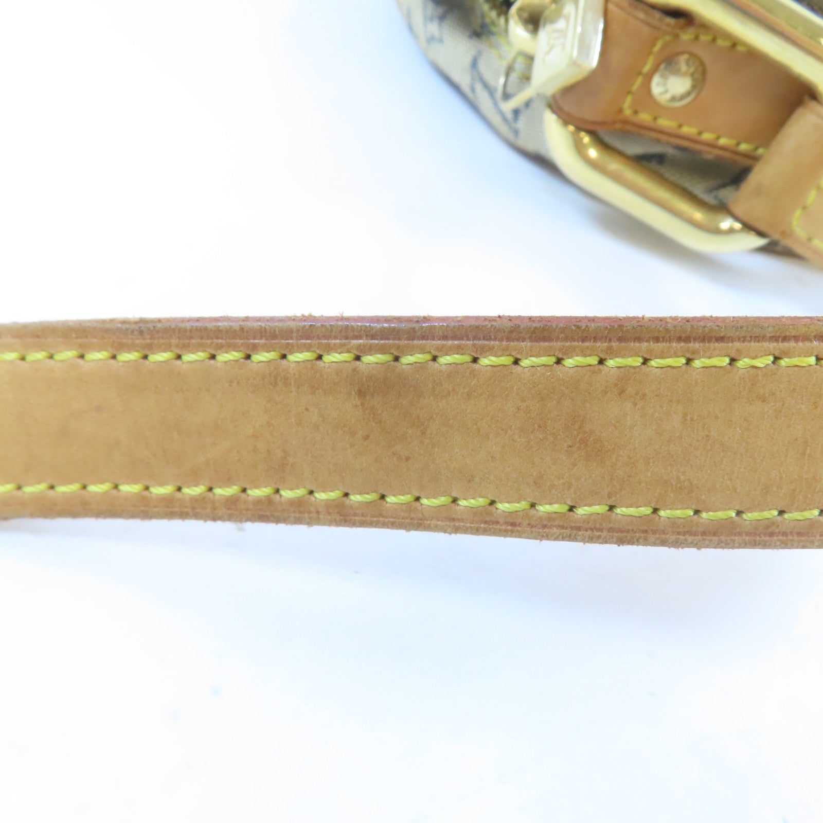 LOUIS VUITTON Monogram Mini Jeanne GM金扣肩背袋淺褐色