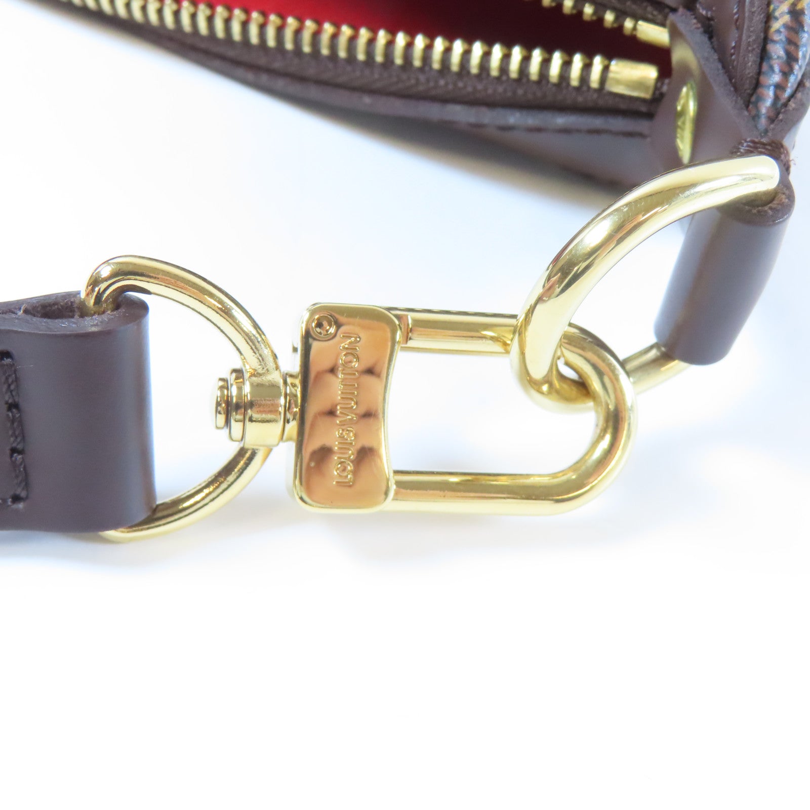 LOUIS VUITTON Damier Illovo MM金扣肩背袋啡色