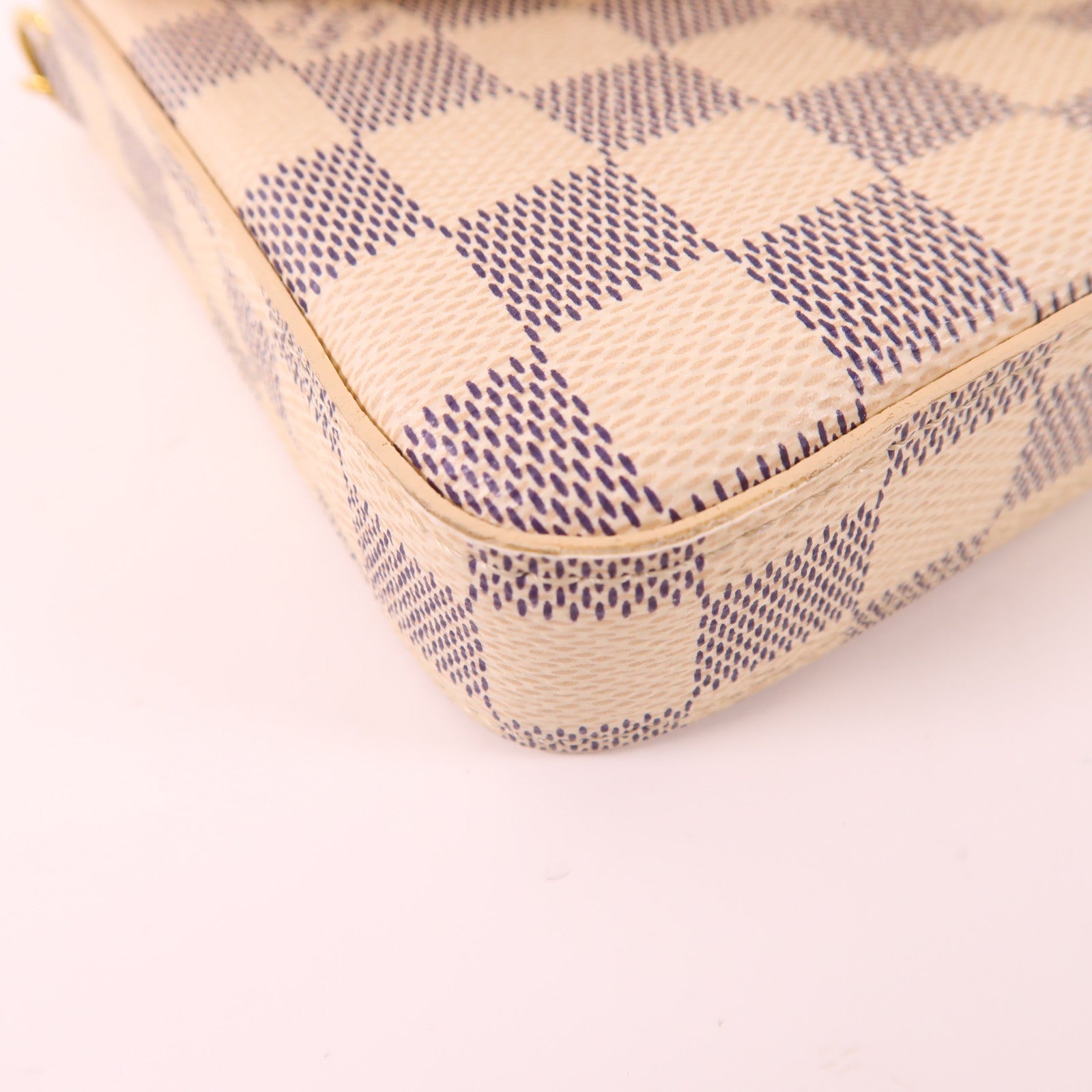 LOUIS VUITTON Damier Azur Pochette Felicie金扣肩背袋