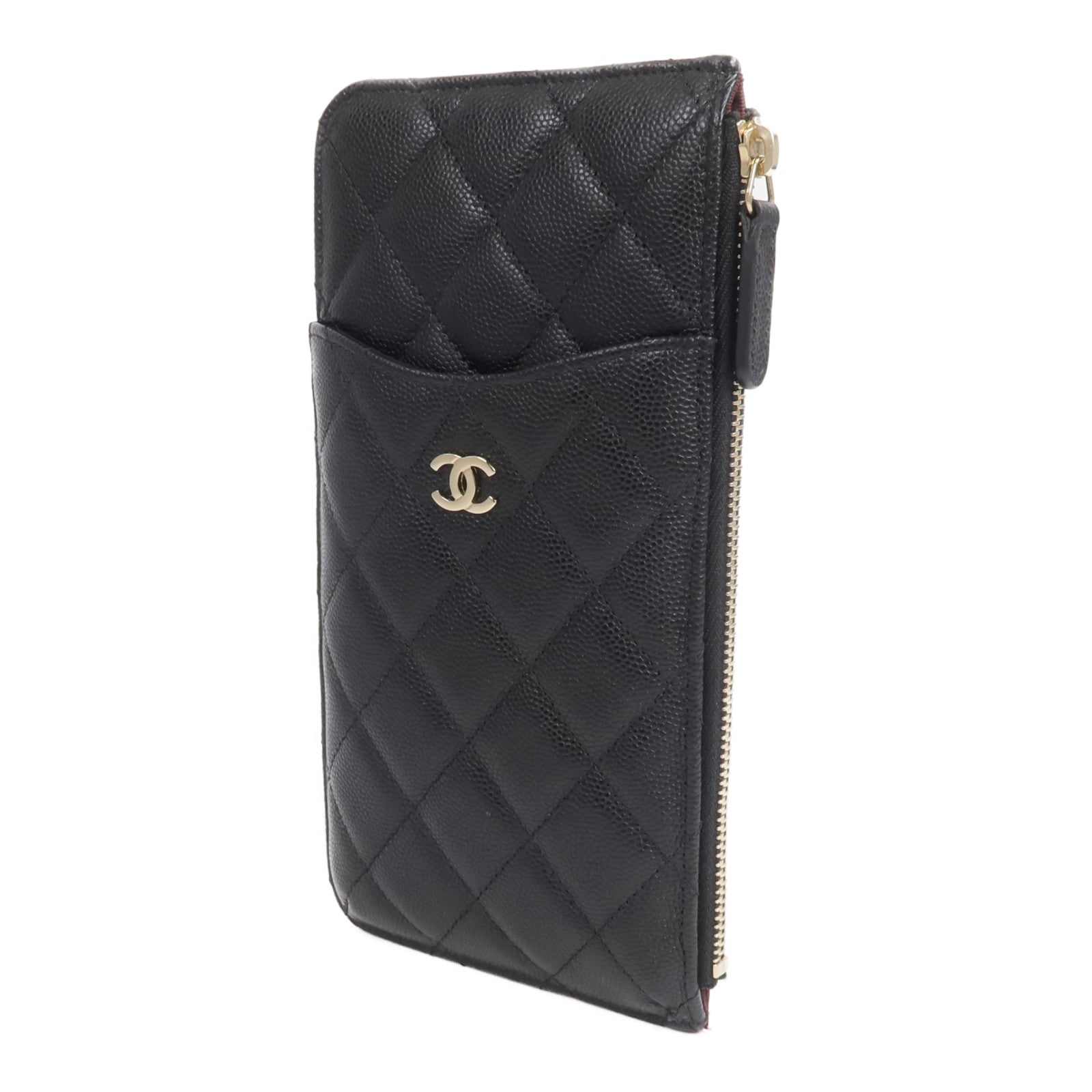 CHANEL 牛皮皮革Classic Phone Pouch with Zipper長錢包