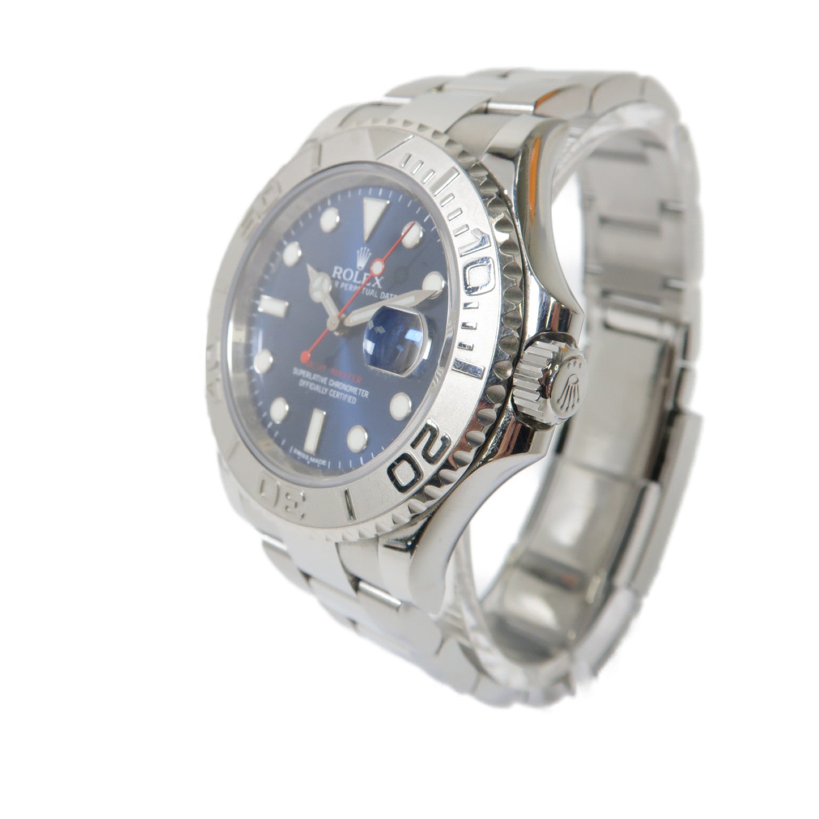 ROLEX Yacht Master鉑金/不鏽鋼自動機芯手錶藍色