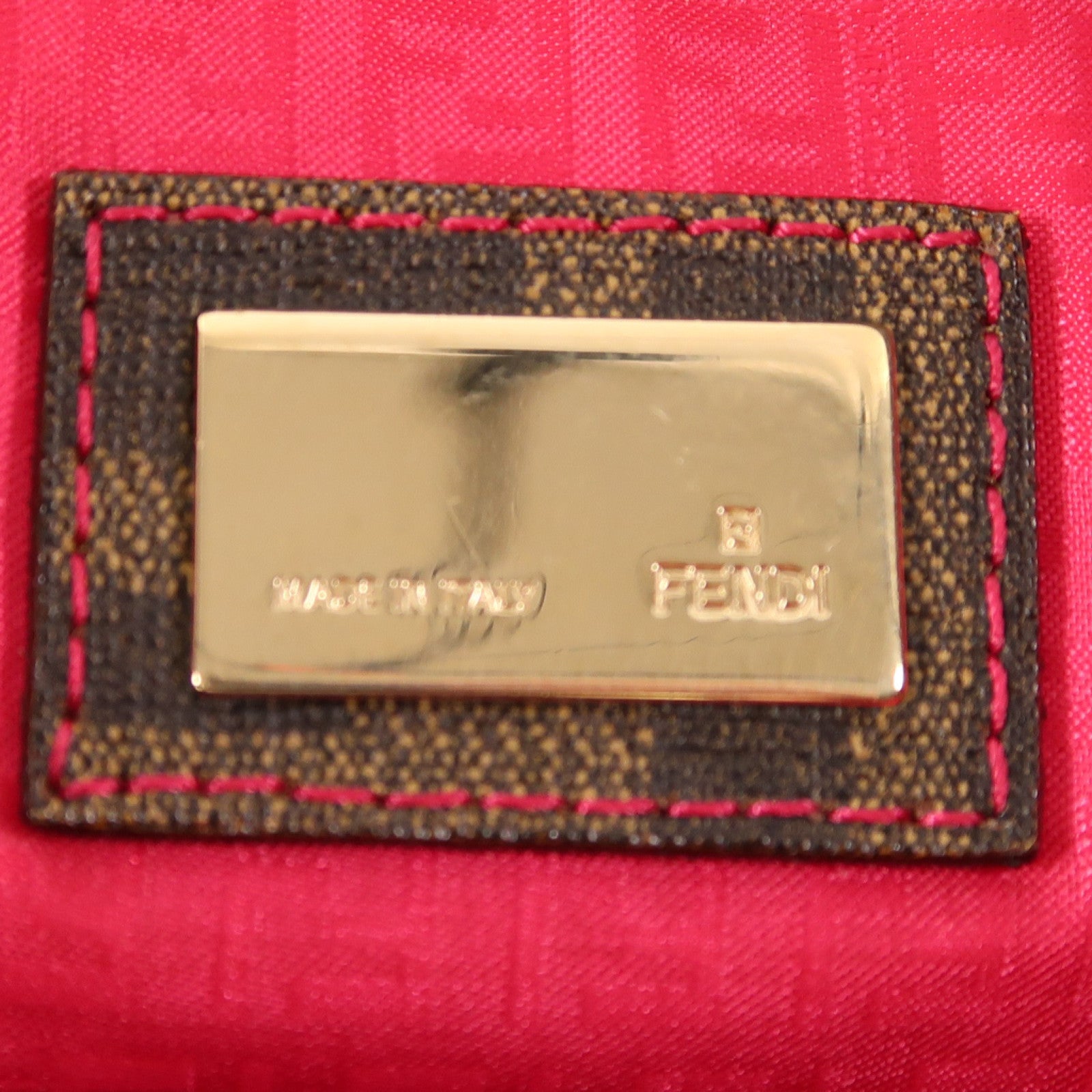 FENDI 塗層帆布Shoulder Tote肩背袋啡色